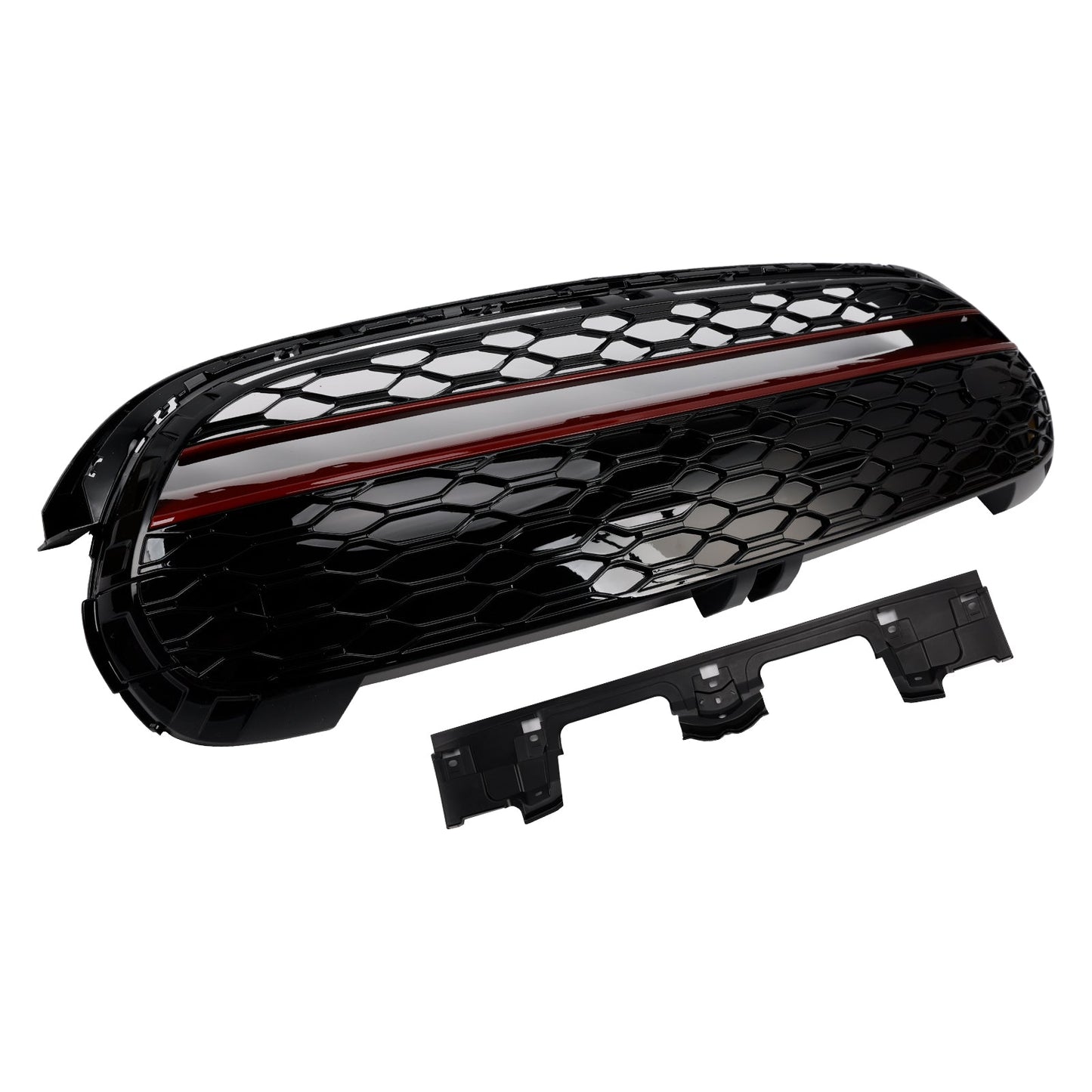GP-Style Gloss Black Red Trim Front Grille Fit Mini Cooper F55 F56 F57 2014-2021