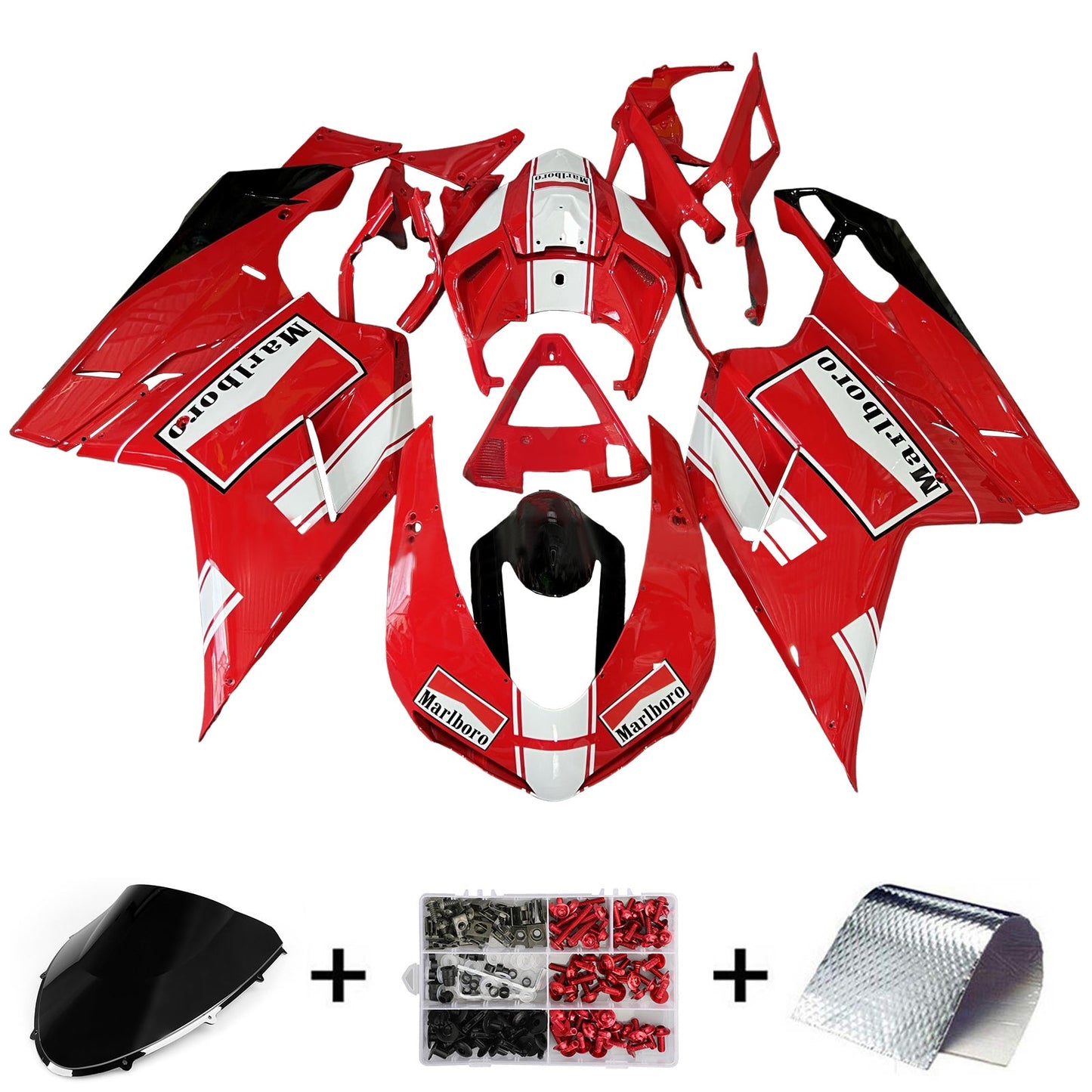 2007-2011 Ducati 1098 1198 848 Fairing Kit Bodywork ABS