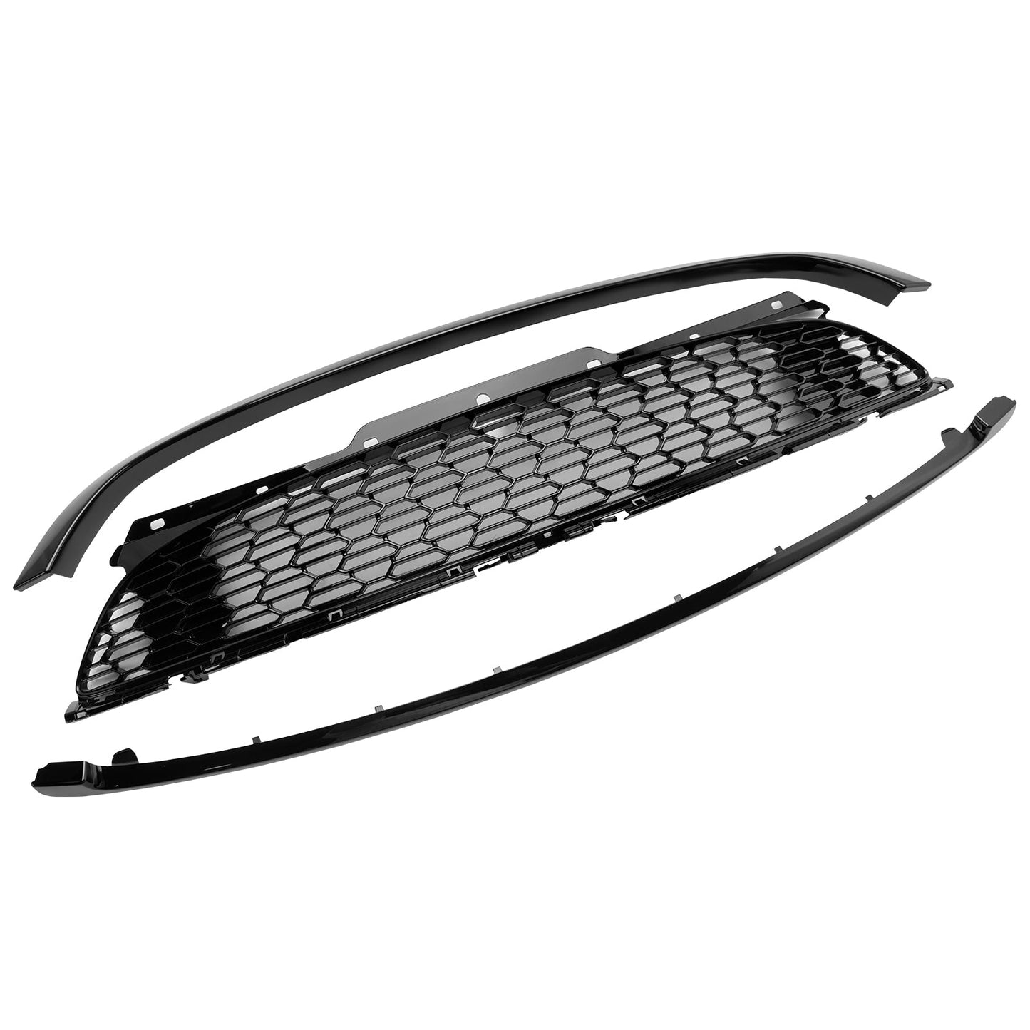 2008-2014 MINI R55 Cooper S &amp; JCW 5-Door Estate 3PCS Gloss Black Front Grill Grille