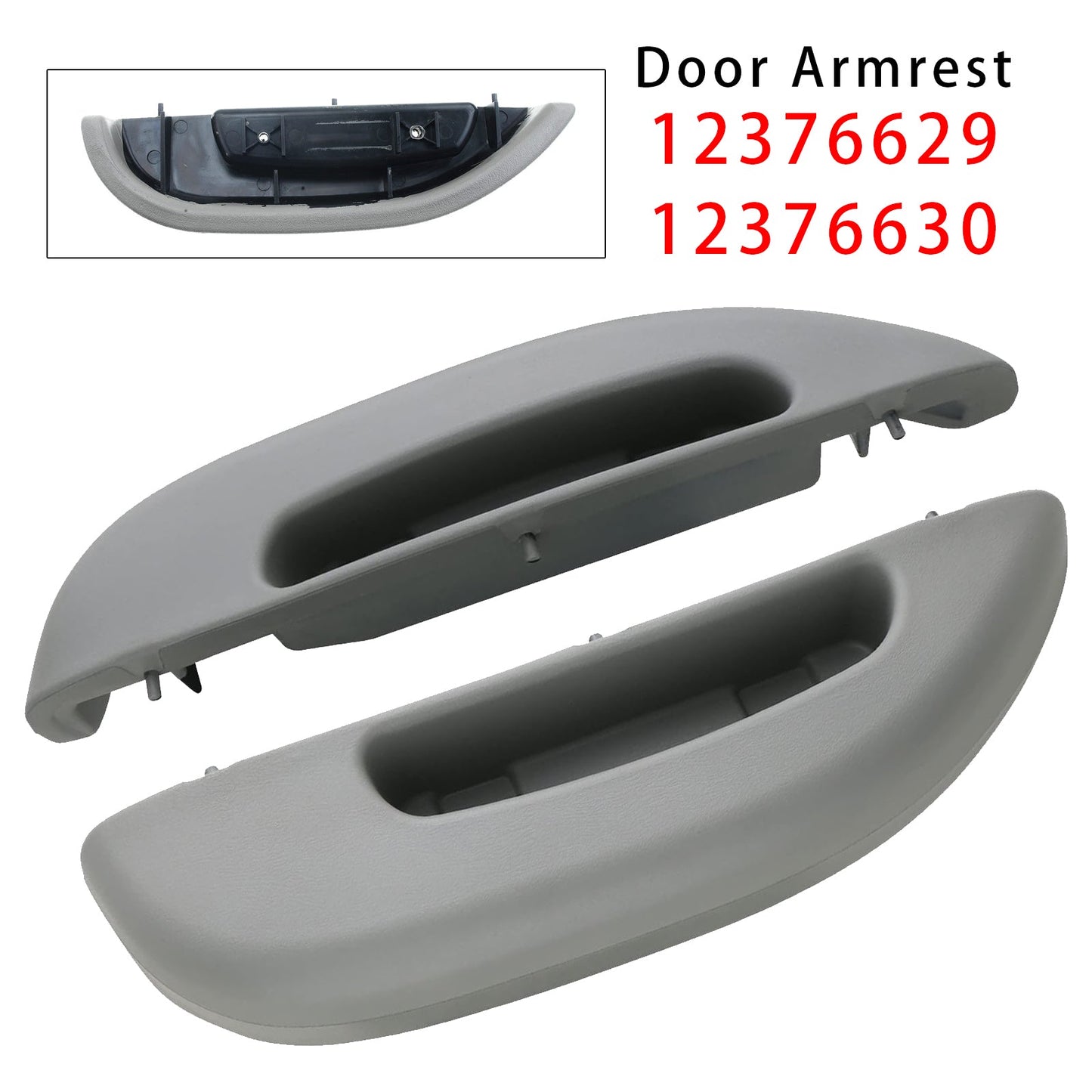 1996-2002 GMC Savana 1500/2500/3500 All Body Style Front Left & Right Gray 2PCS Door Armrest Pull Handle Cover 12376630