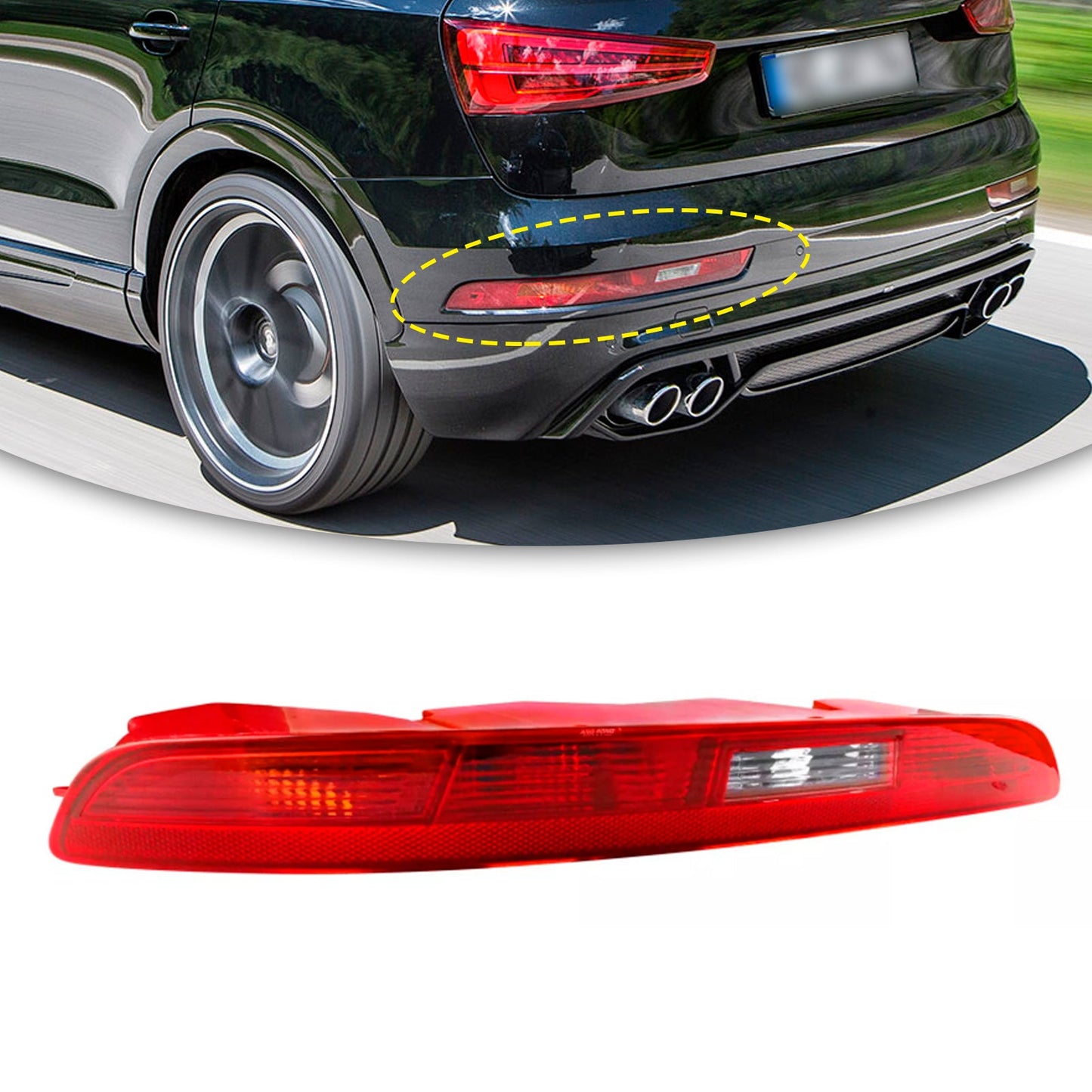2012-2015 Audi Q3 Left Rear Bumper Light Tail Stop Brake Lamp 8UD945095