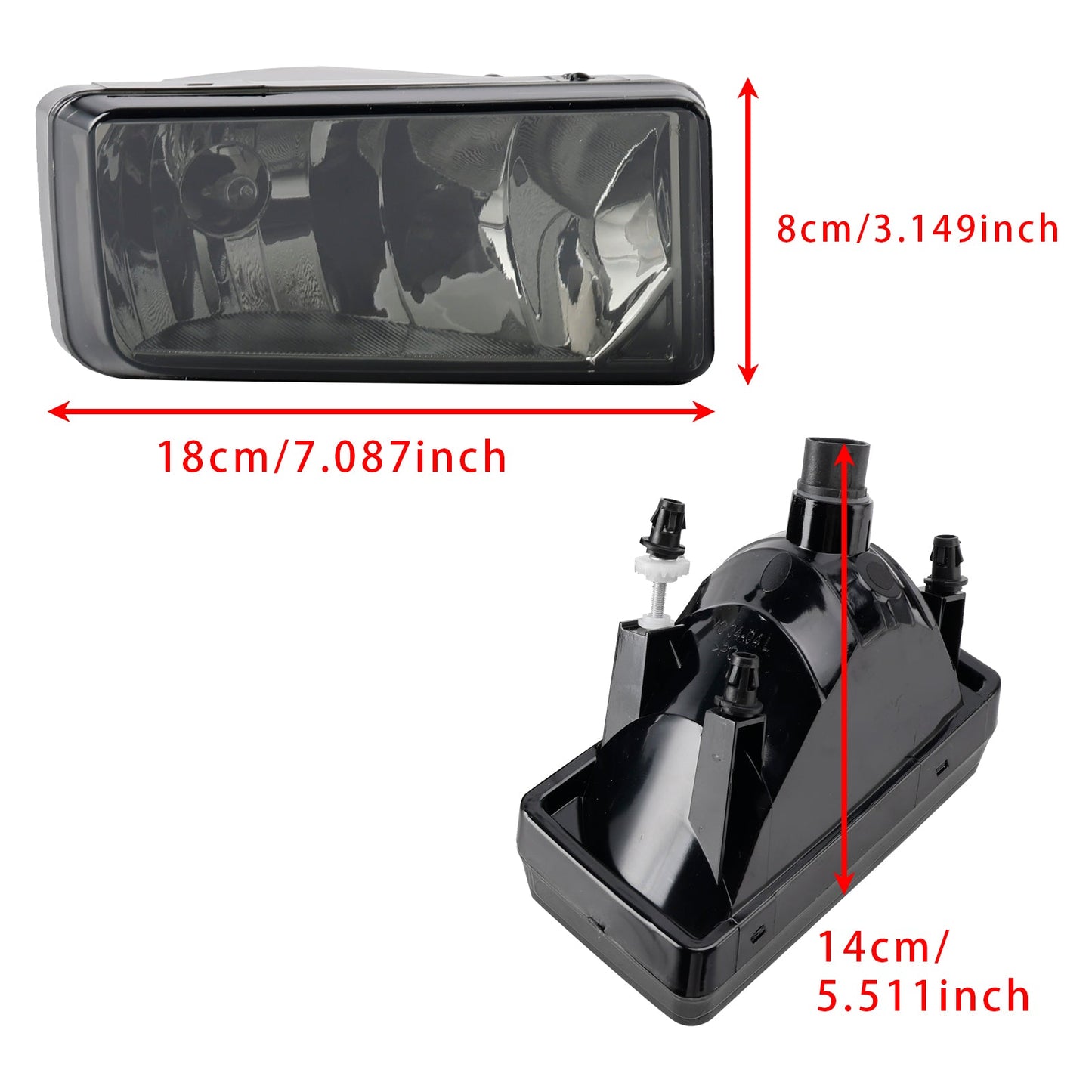 Pair Front Fog Light Lamps With Bulbs For Chevy Silverado 2007-2013 Smoked Lens