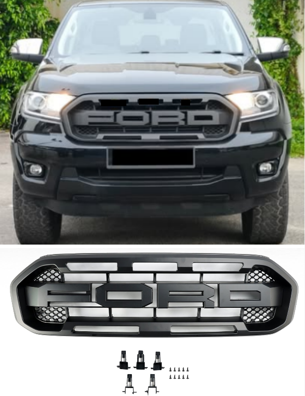 Ford Ranger Rapter Component S Black Raptor Style Front Bumper Grill Grille Fit Ford Ranger 2019-2023 ...
