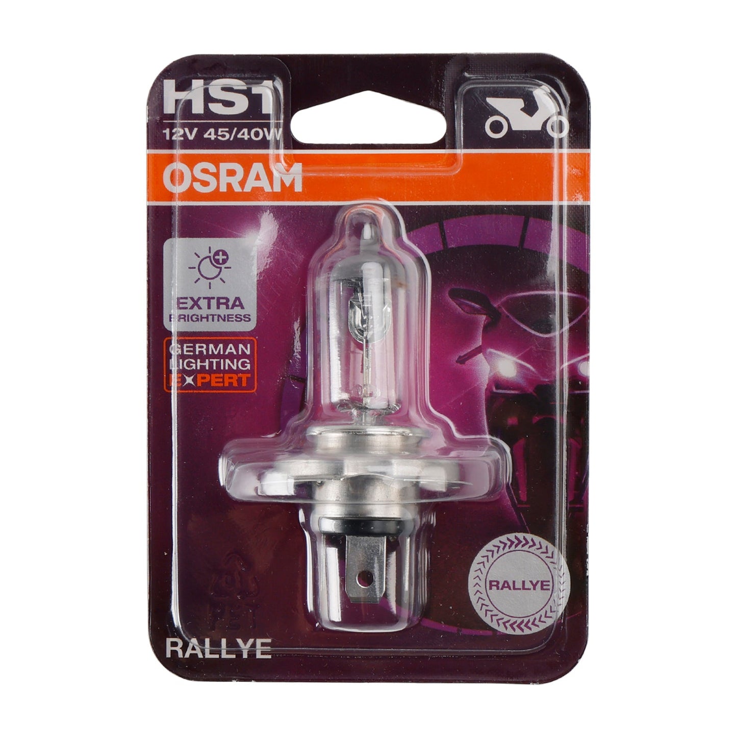 Motorcycle Lamp Rallye HS1 62185RL PX43T 12V 45/40W For OSRAM