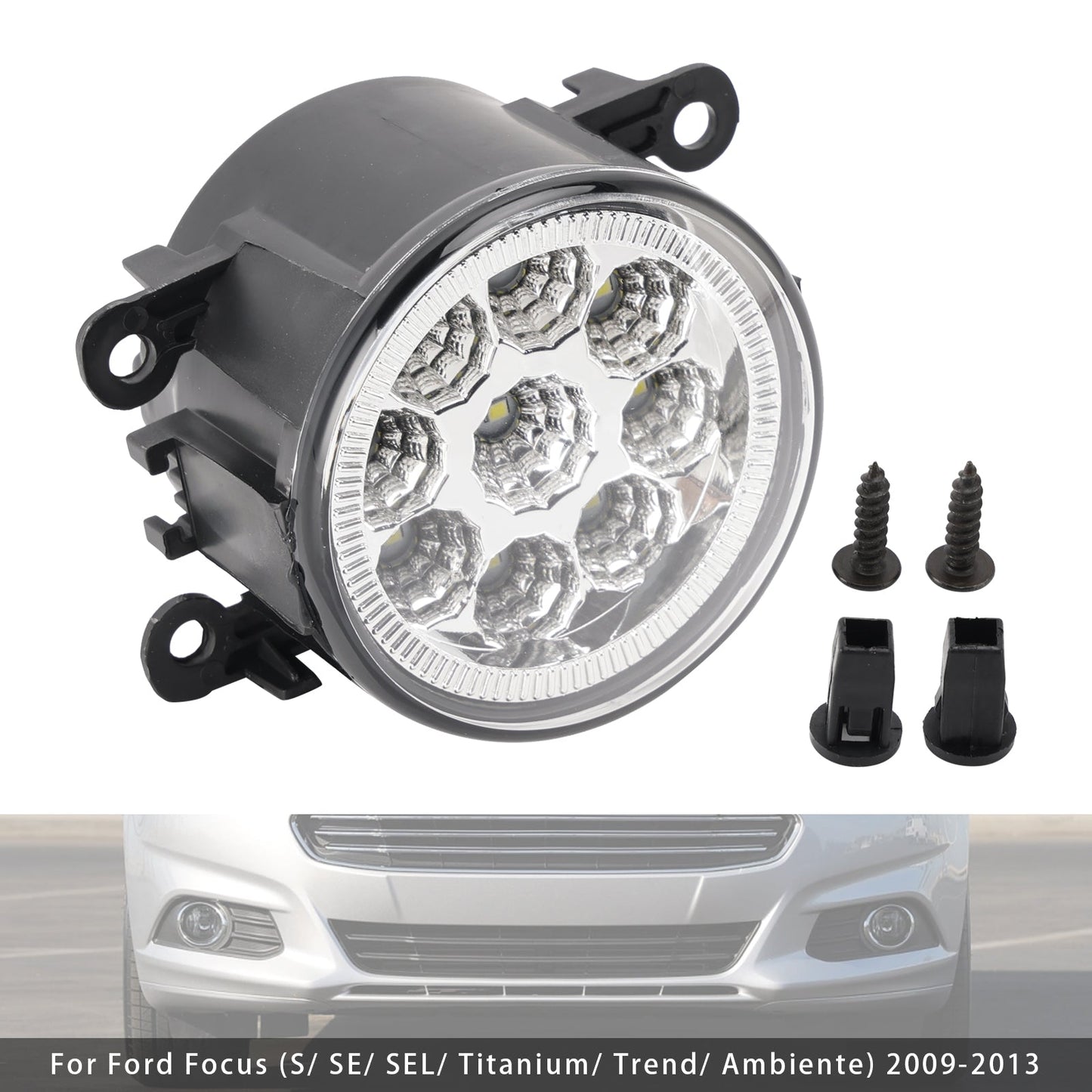 9 LED Daytime Running Fog Lights For Ford Focus Fiesta C-Max 84501AJ00A