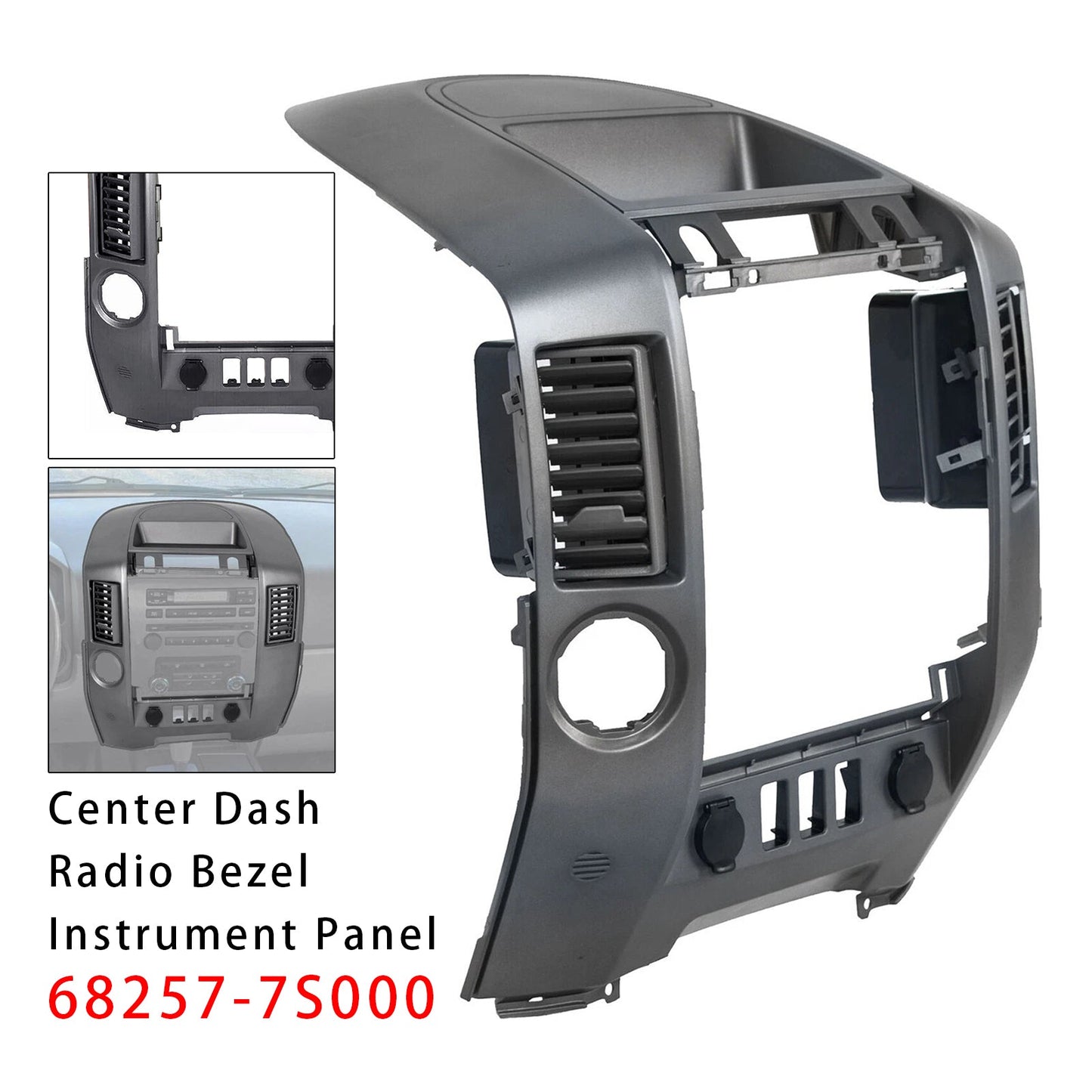 2004-2006 For Nissan Titan SE & XE WITHOUT center speaker Center Dash Radio Bezel Instrument Panel 68257-7S000