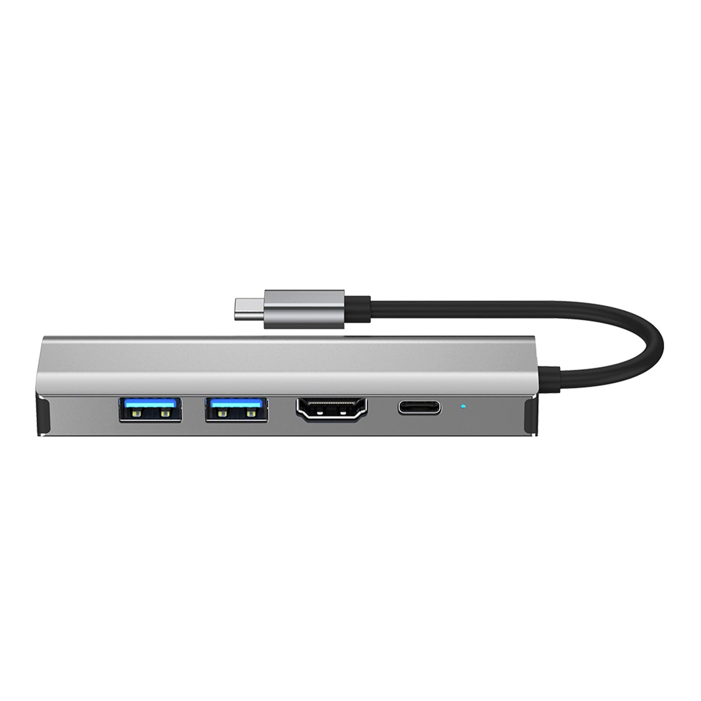 5 in 1 TYPE-C to USB3.0*1+USB2.0*1+PD100W/USB-C Data+HDMI+100M Network Card iPad