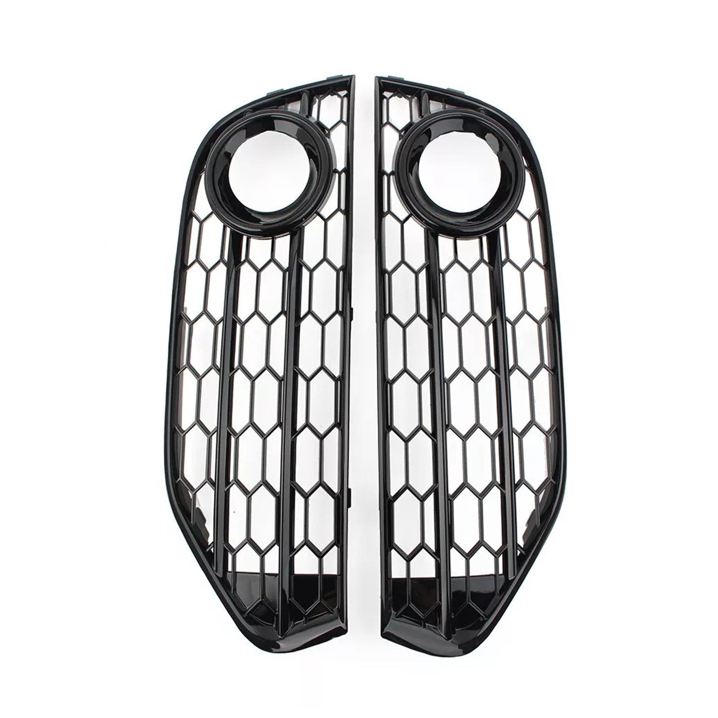 2010-2015 Audi A4 Allroad B8 Front Bumper Honeycomb Fog Grille Cover Black