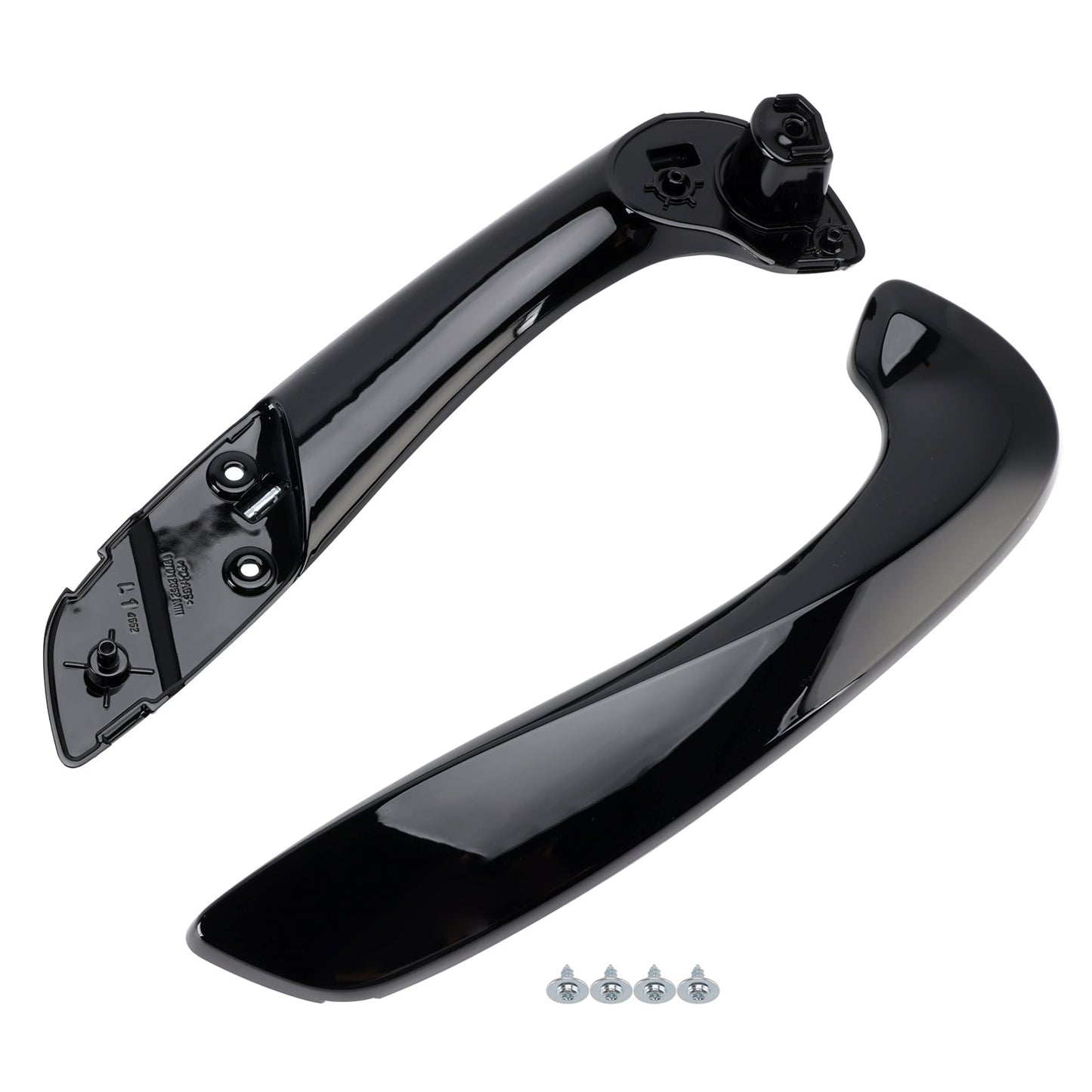 2009-2015 Renault Fluence Front Left Inner Door Handle Base+Cover Set Black