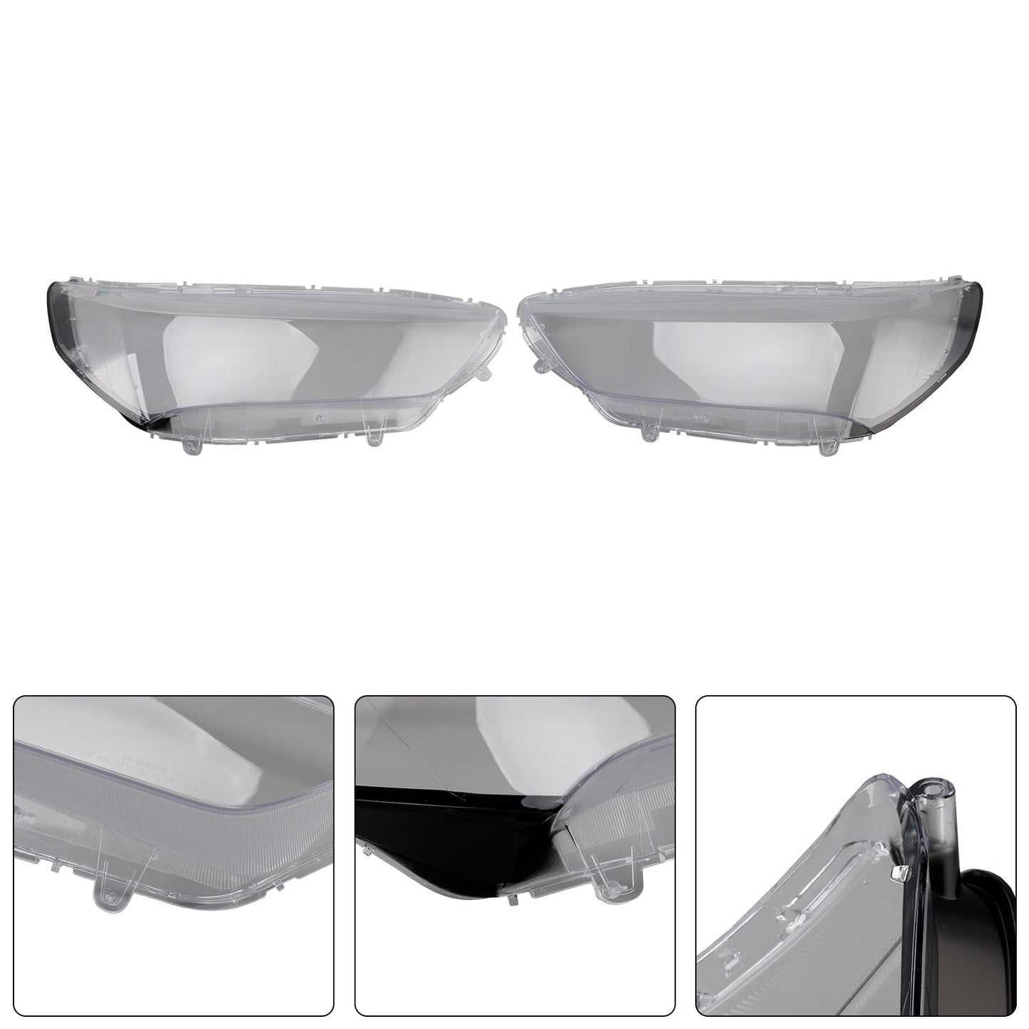 2018-2020 Acura TLX Left+Right Headlight Lens HeadLamp Cover Shell
