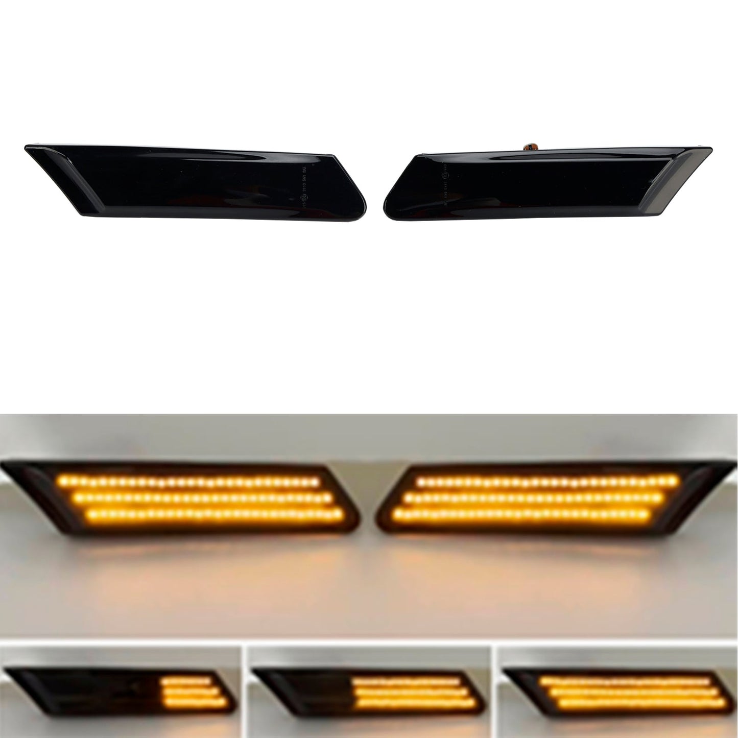 Smoked LED Blinker Side Indicator Turn Signal for Porsche 987 997 911