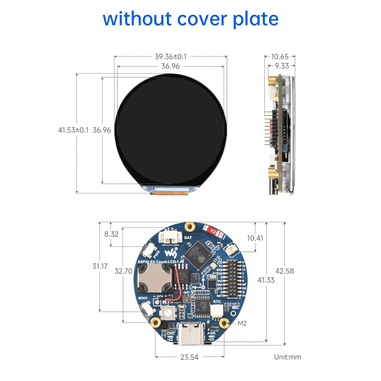 ESP32-S3 1.46-inch Circular Touch Screen Development Board Supports AI Xiaozhi