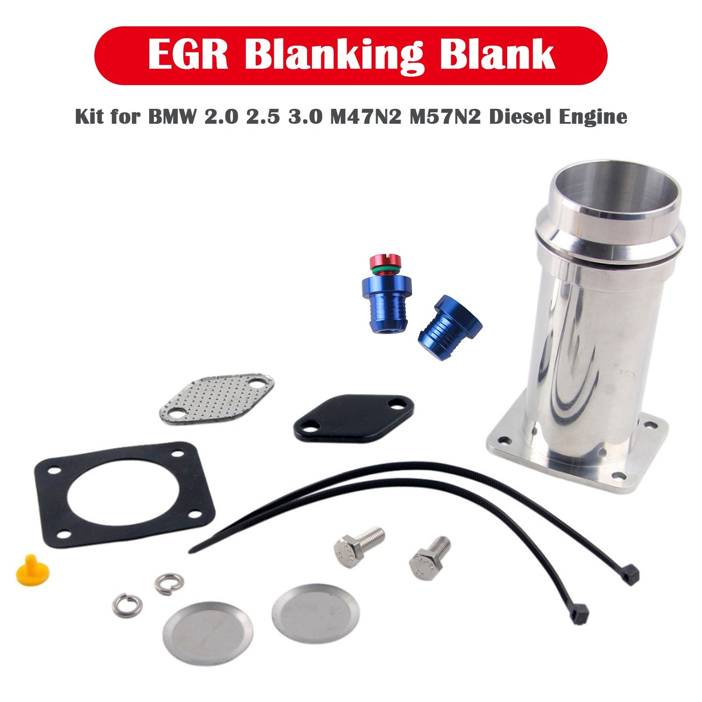 2008-2010 BMW 1 series E90/E91 LCI 325d EGR Blanking Blank Kit M47N2 M57N2 Diesel Engine