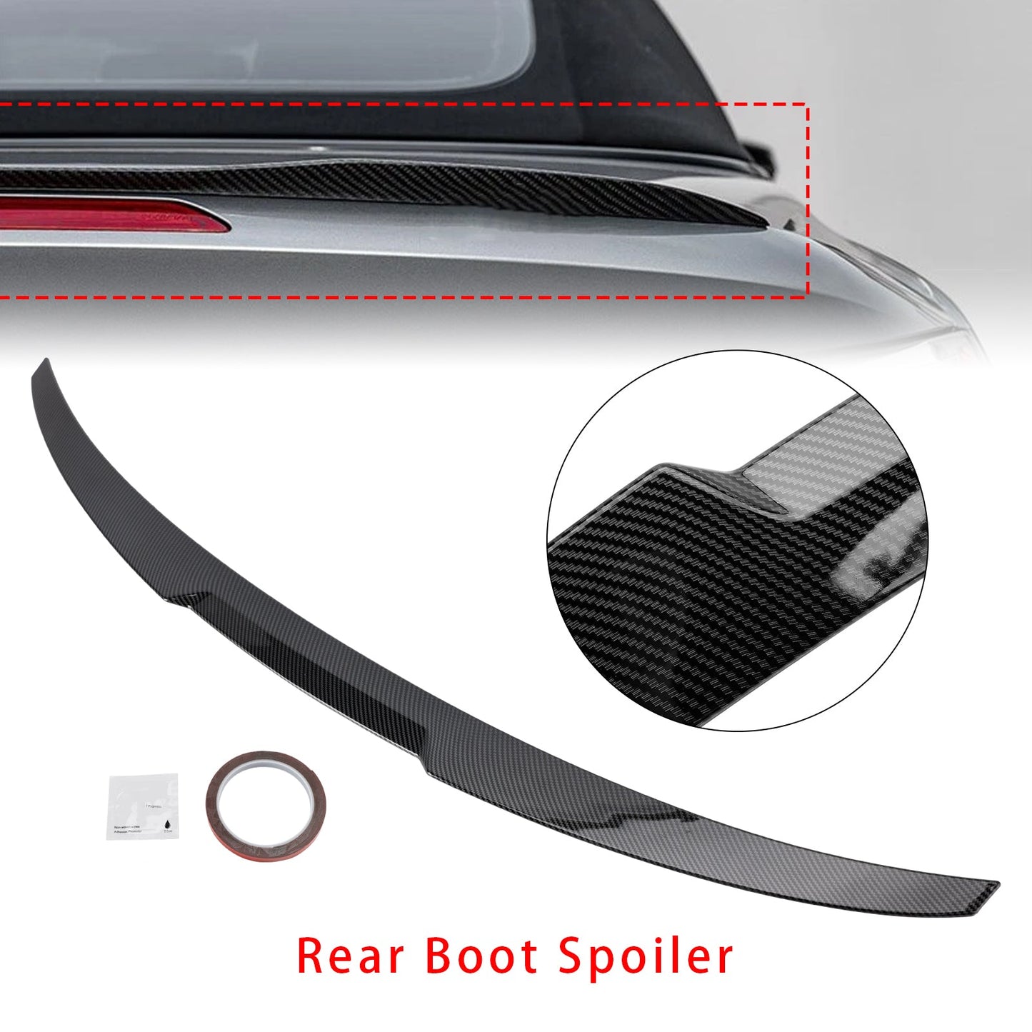 Carbon Fiber Look Rear Spoiler For BMW 4 Series G23 Convertible 21-24 M4 Style