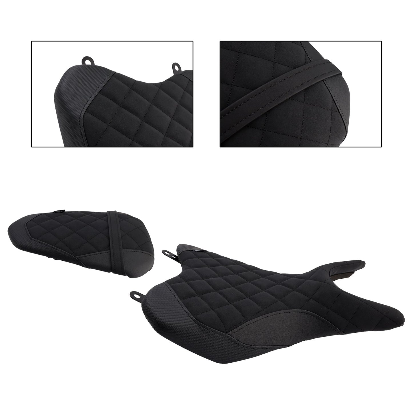 2025- For Yamaha Yzf-R3 2025- Mt-03 Driver&Passenger Seat Rear Cushion Black