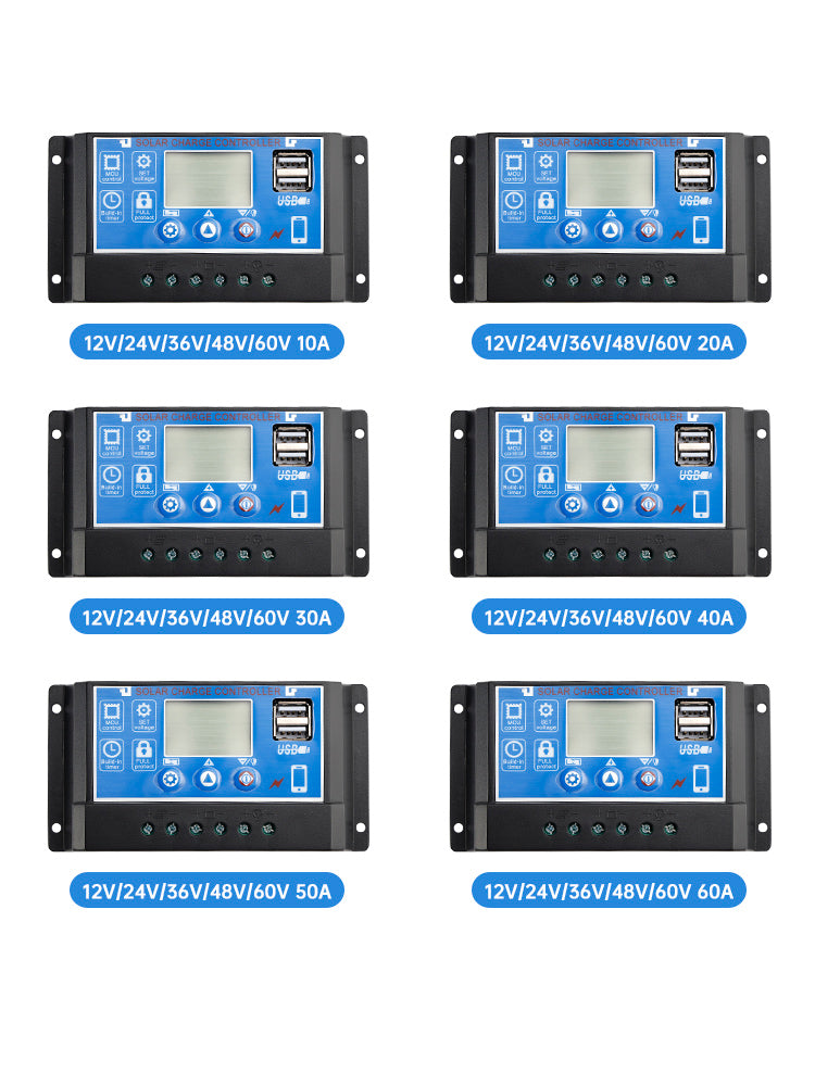 12V-60V PWM Solar Controller Display Current Solar Street Light Control 0V Start