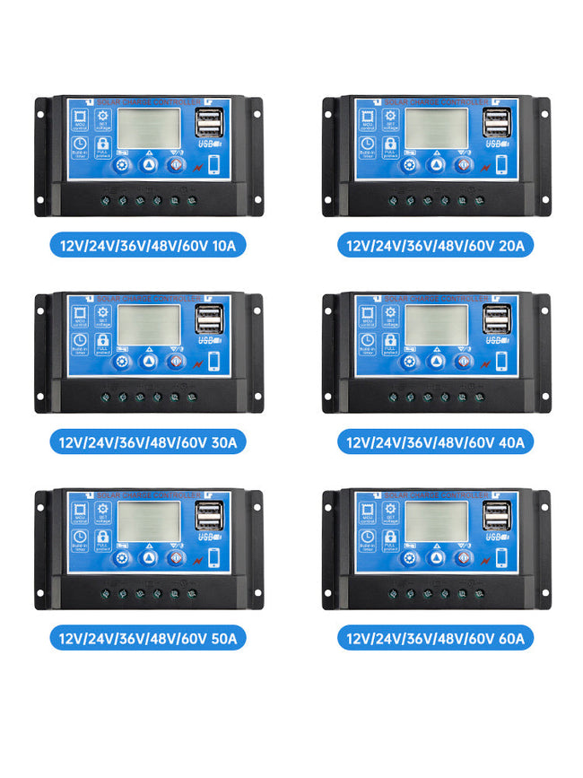 12V-60V PWM Solar Controller Display Current Solar Street Light Control 0V Start