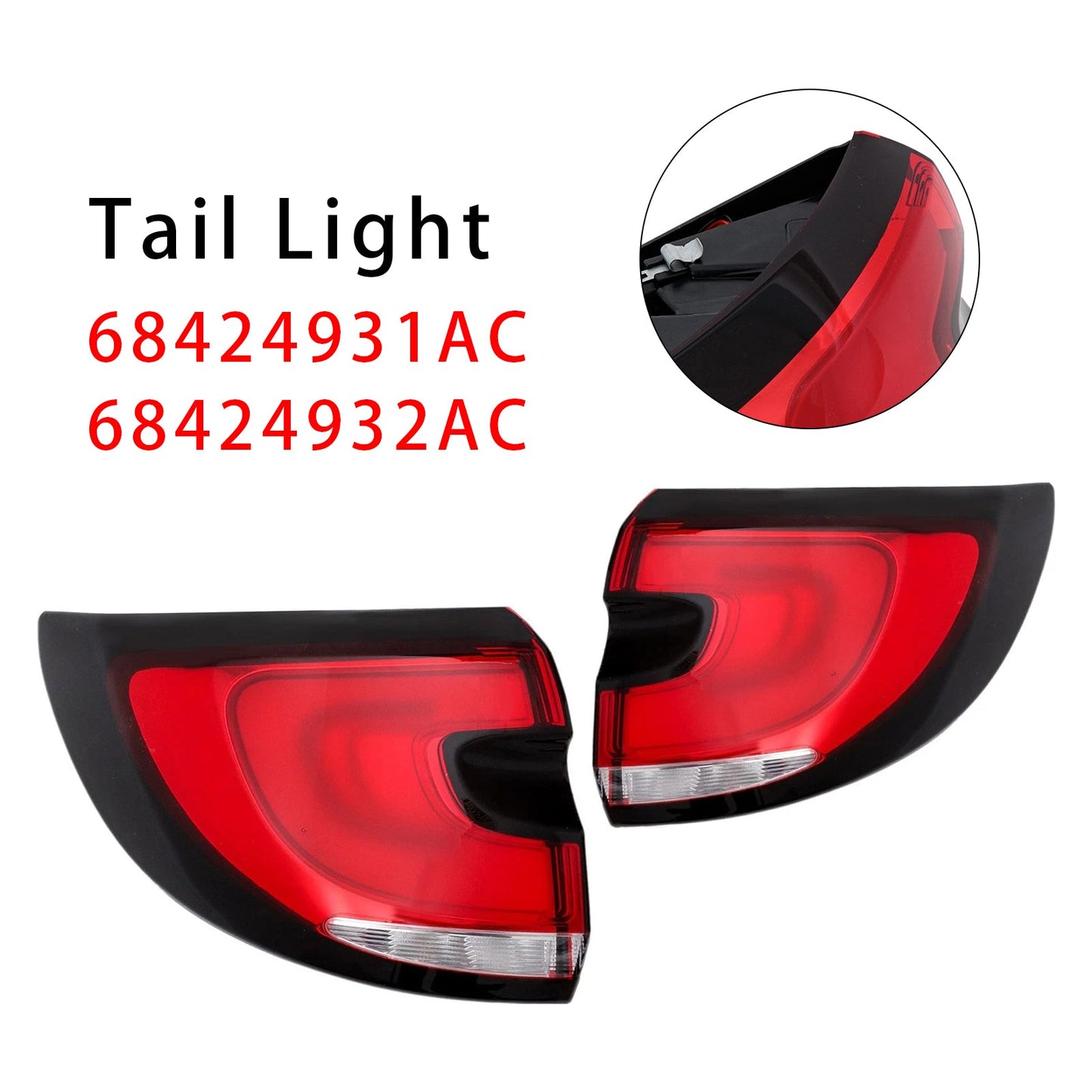 68424931AC Pair Left+Right Tail Light For Chrysler Pacifica 2021 2022 2023 2024 2025