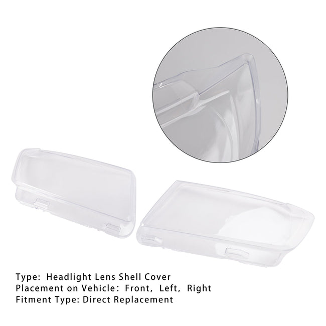 2011-2013 Jeep Grand Cherokee 2pcs Headlight Lens Shell Cover Clear