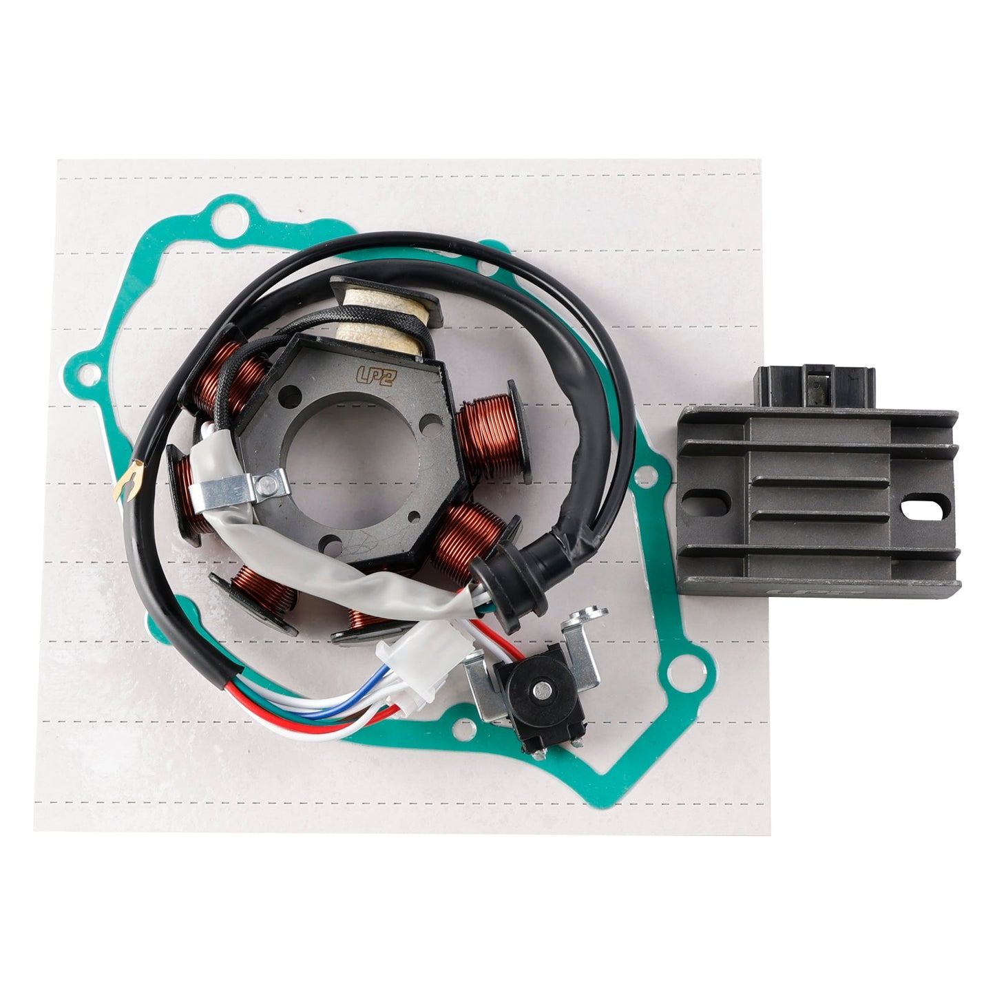 8 Coils Stator Regulator Rectifier Gasket For Yamaha YBR 125 YBR125 2008 2010