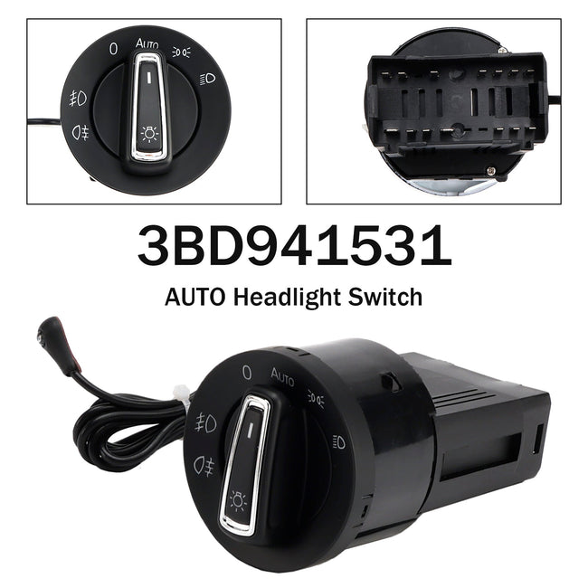 AUTO Headlight Switch W/ Light 3BD941531 for VW Seat Octavia Fabia Alhambra