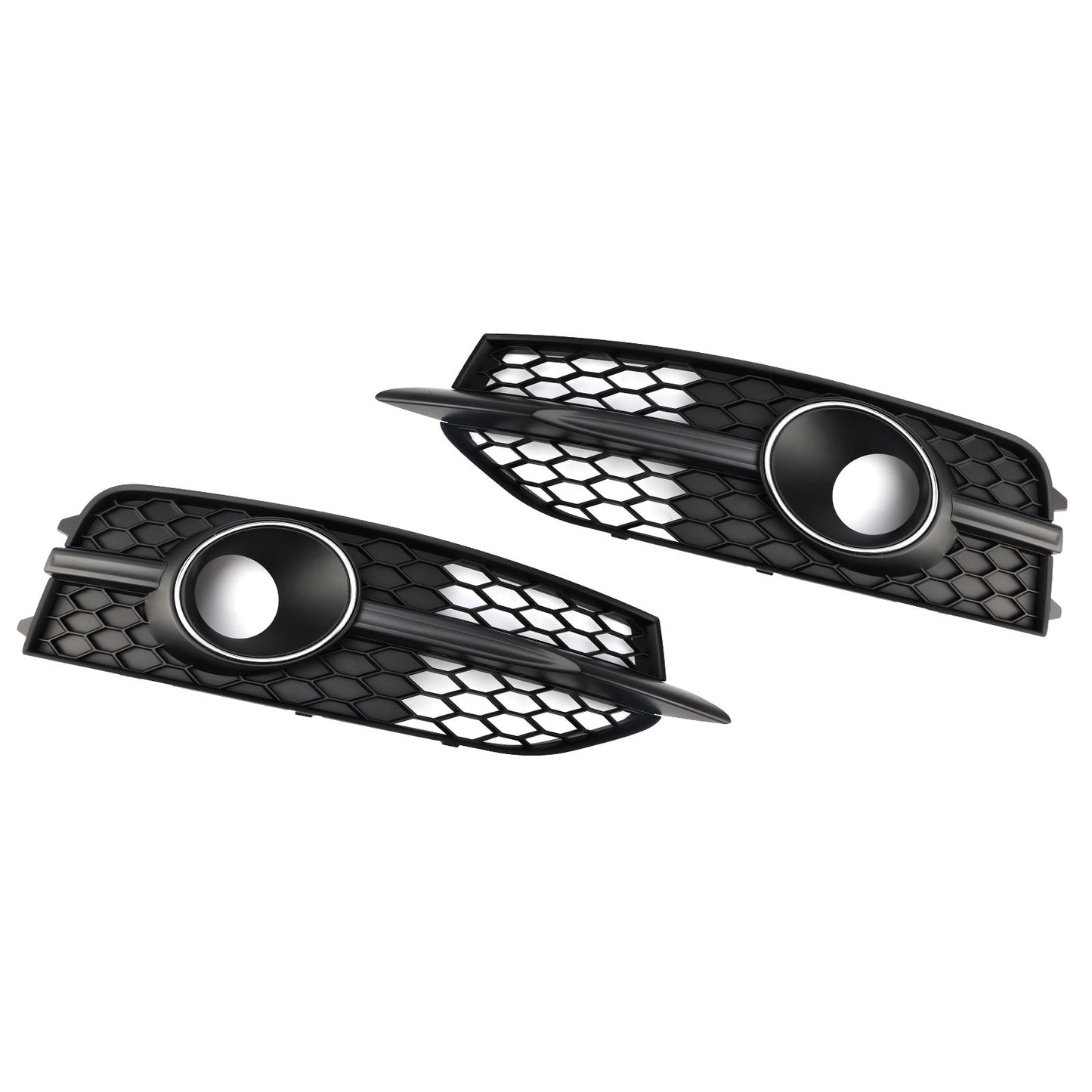 2012-2015 Audi A7 S-Line S7 Black Front Bumper Fog Light Grille Cover Bezel