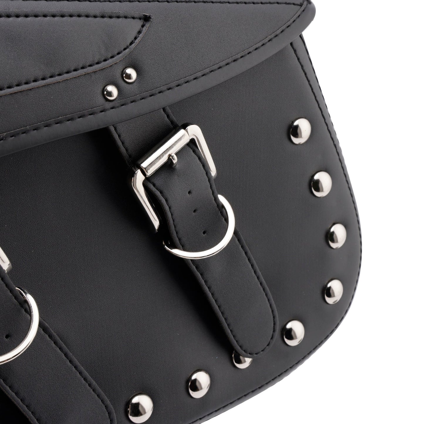 Universal Saddlebag Side Storage Tail Bag Pu Luggage Black 80L For Motorcycle