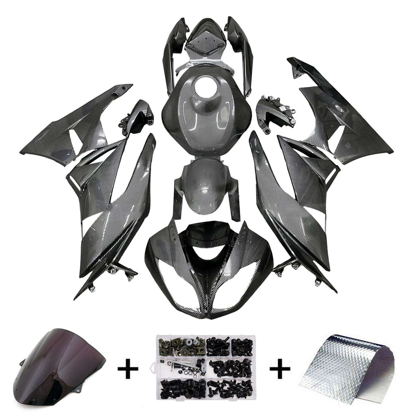 Injection Fairing Kit Bodywork Plastic ABS fit For Kawasaki ZX6R 636 2009-2012