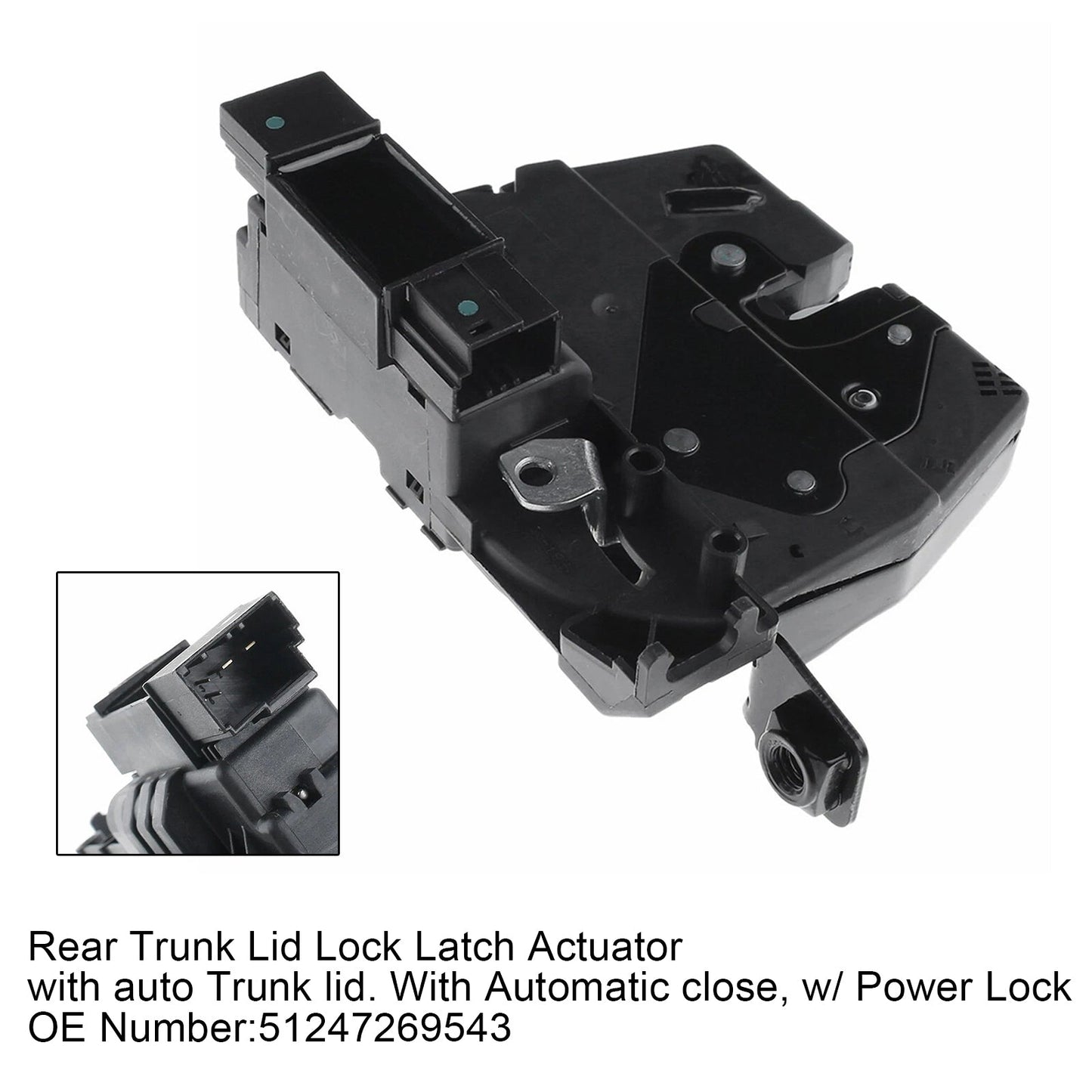 2014-2015 BMW 328d xDrive F31 Rear Trunk Lid Lock Latch Actuator 51247269543