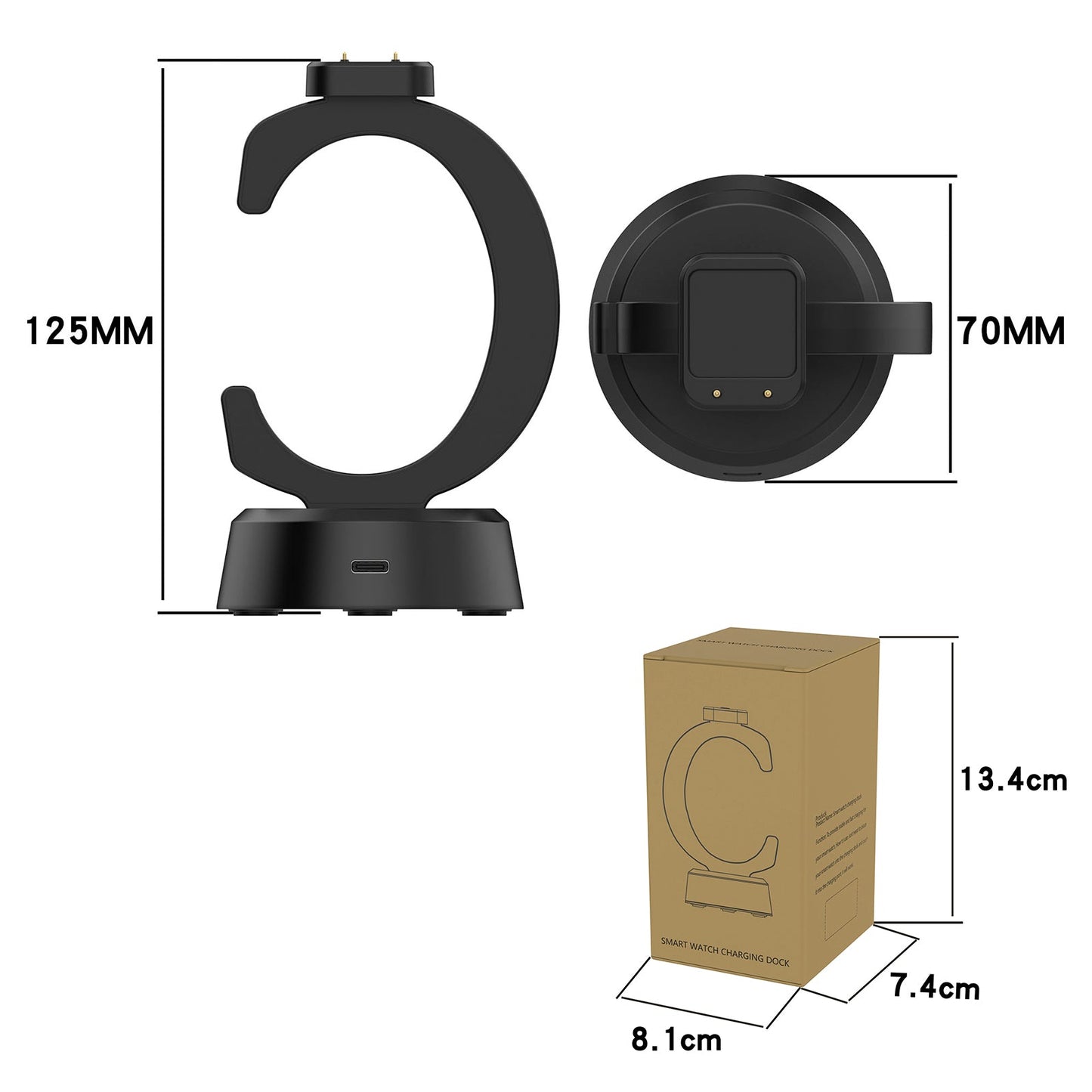 C-Shaped Charger Station Watch Charging Dock Stand For Huawei Band 10/9/8/7/6