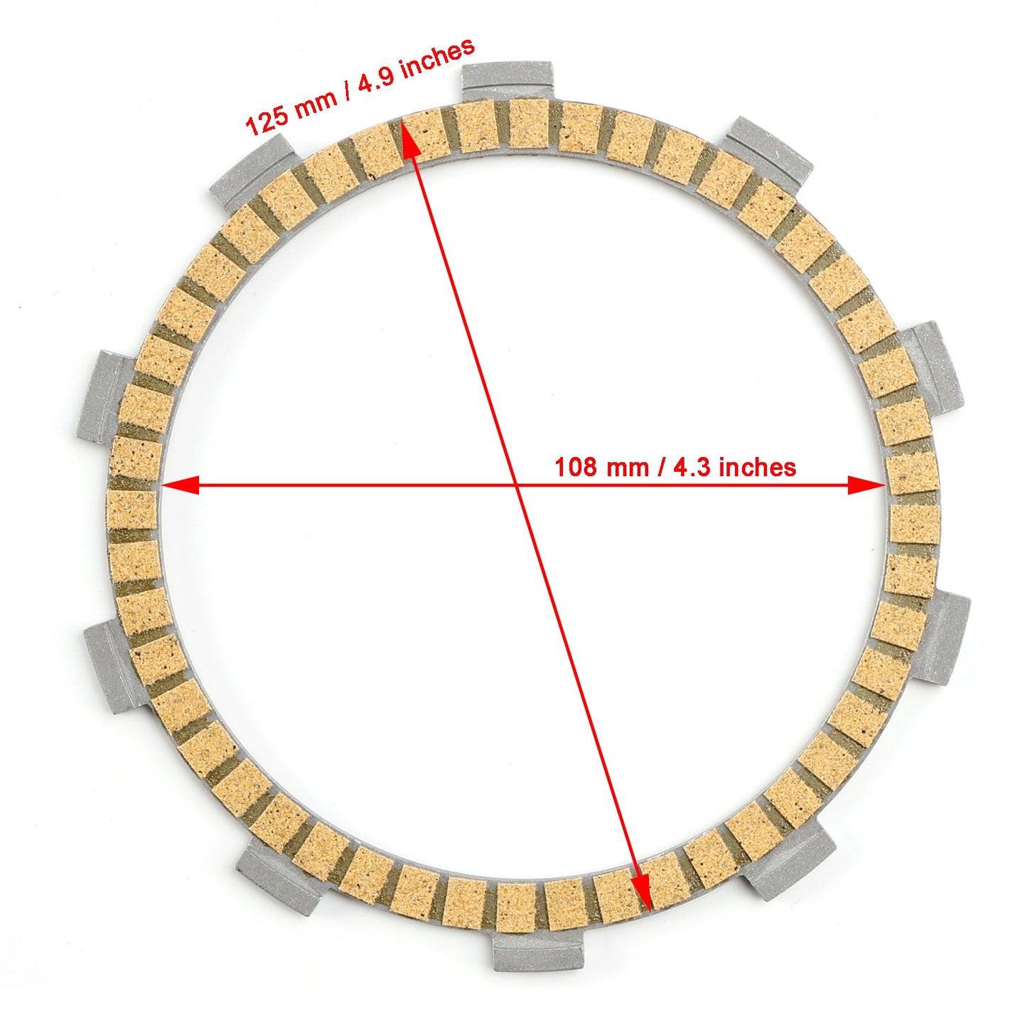 Clutch Friction Plate Kit for Husqvarna Norden 901 Expedition 2023-2024