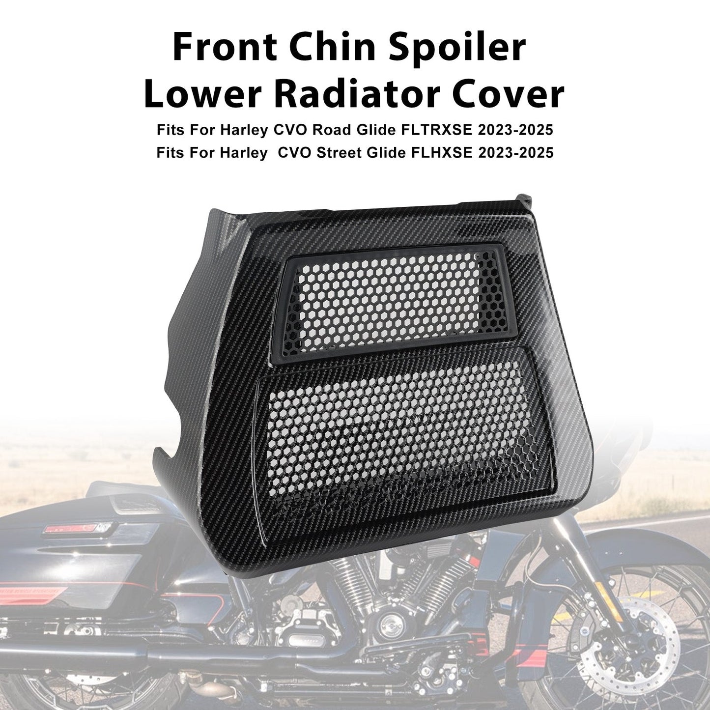 2024-2025 Harley Street Glide FLHX Lower Chin Spoilers Radiator Guard Cover