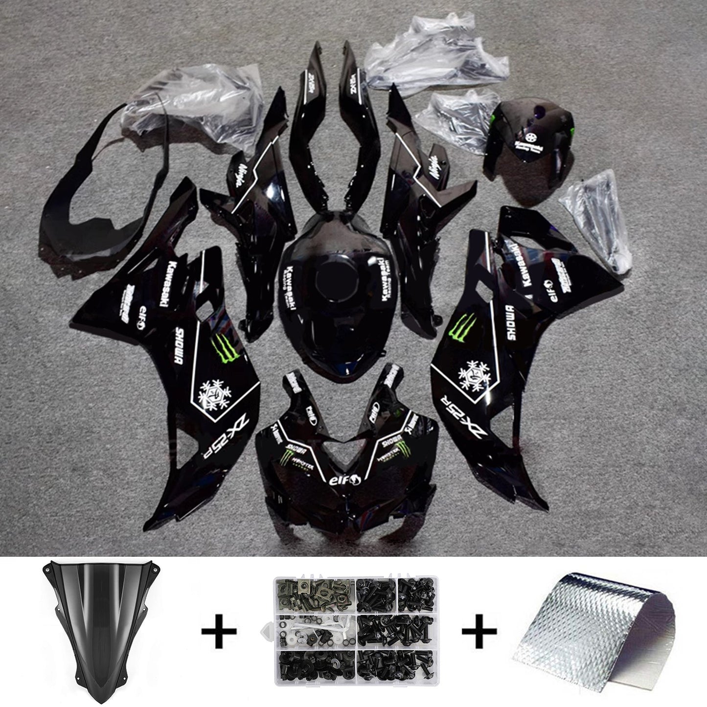 2019-2025 Kawasaki Ninja ZX-25R Amotopart Injection Fairing Kit Bodywork ABS #102