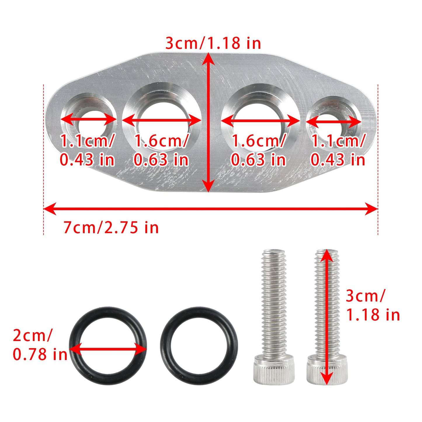 Oil Cooler Adapter 6AN ORB Oring In/Out Port Plate LS1 LSX LS3 LS LS2 LS3 551600