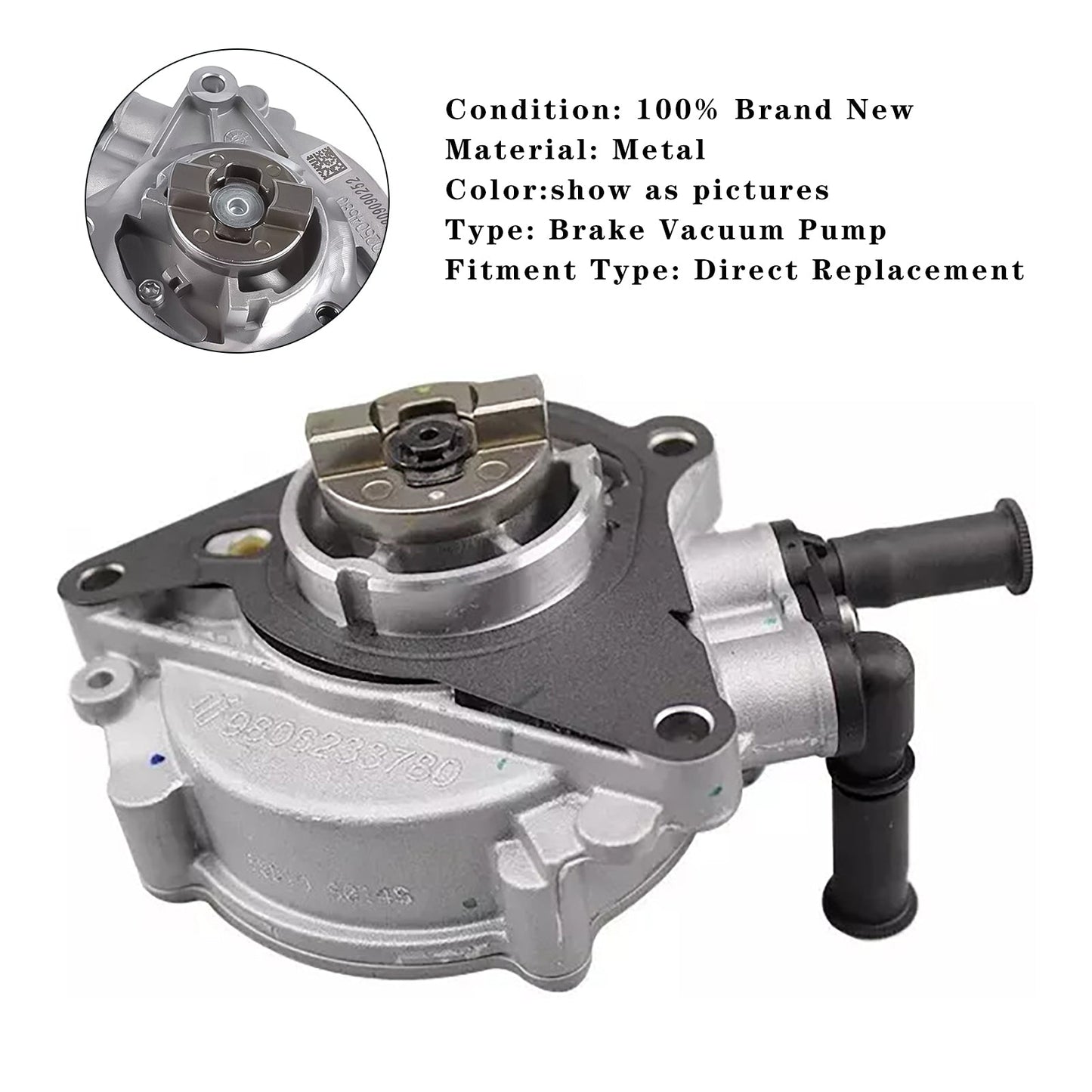 Brake Vacuum Pump 9827166480 For Peugeot 308 II Citroen C3 C4 DS3 DS4 1.2 THP
