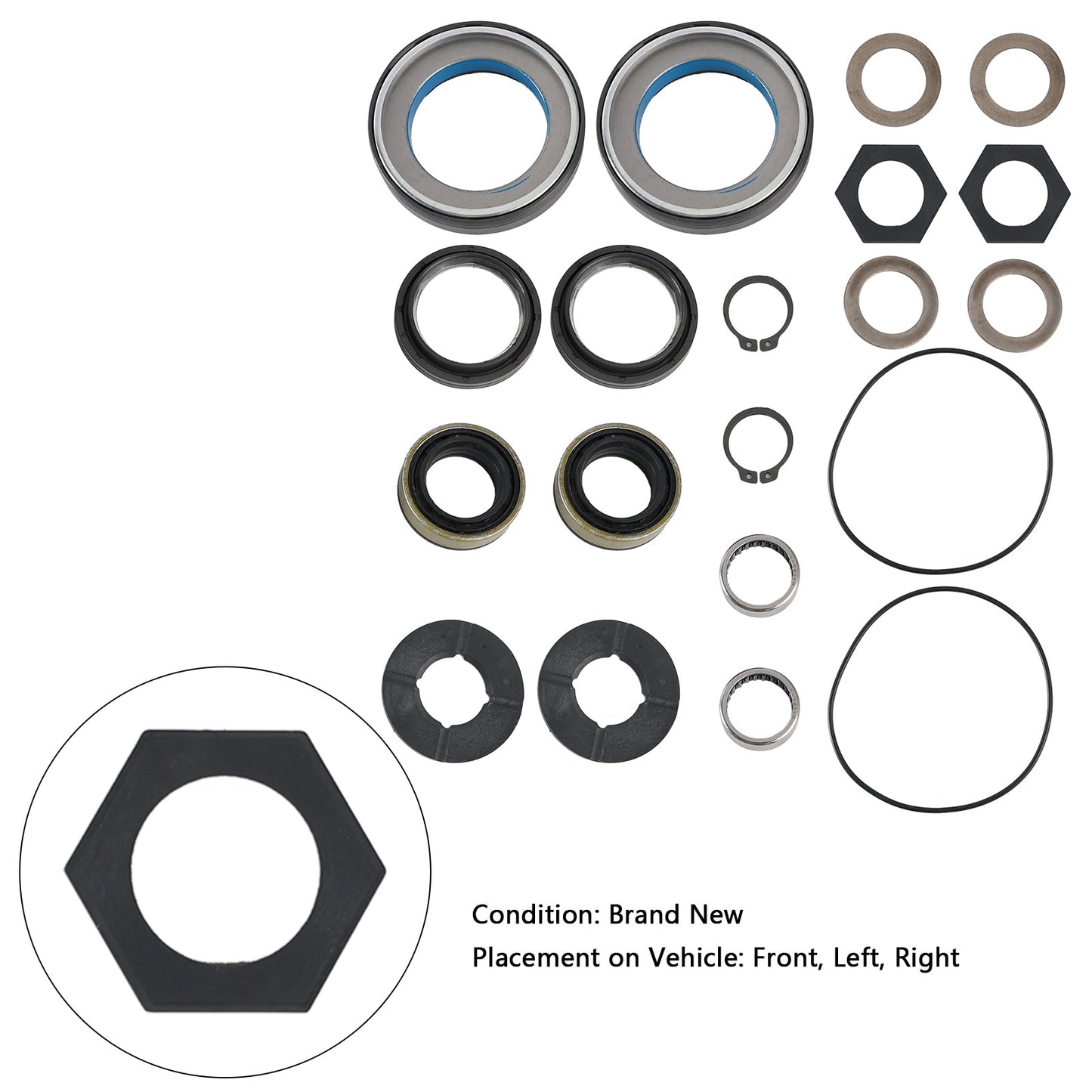 1998-2004 Ford Super Duty Excursion F250 F350 F450 F550 Front Axle Seal and Thrust Washer Kit