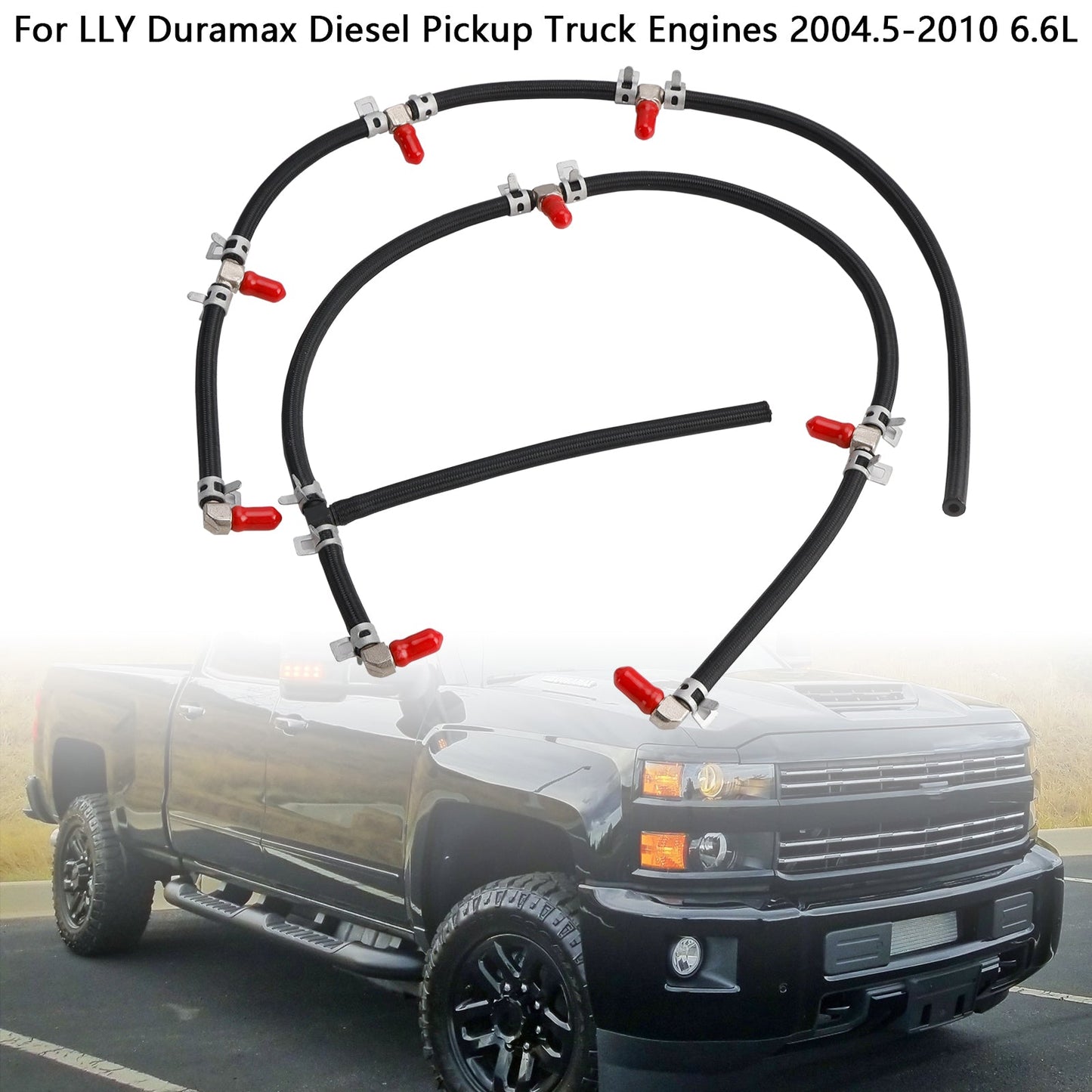 2004-2010 Duramax 6.6L Diesel Truck Engines Fuel Injector Return Line Kit