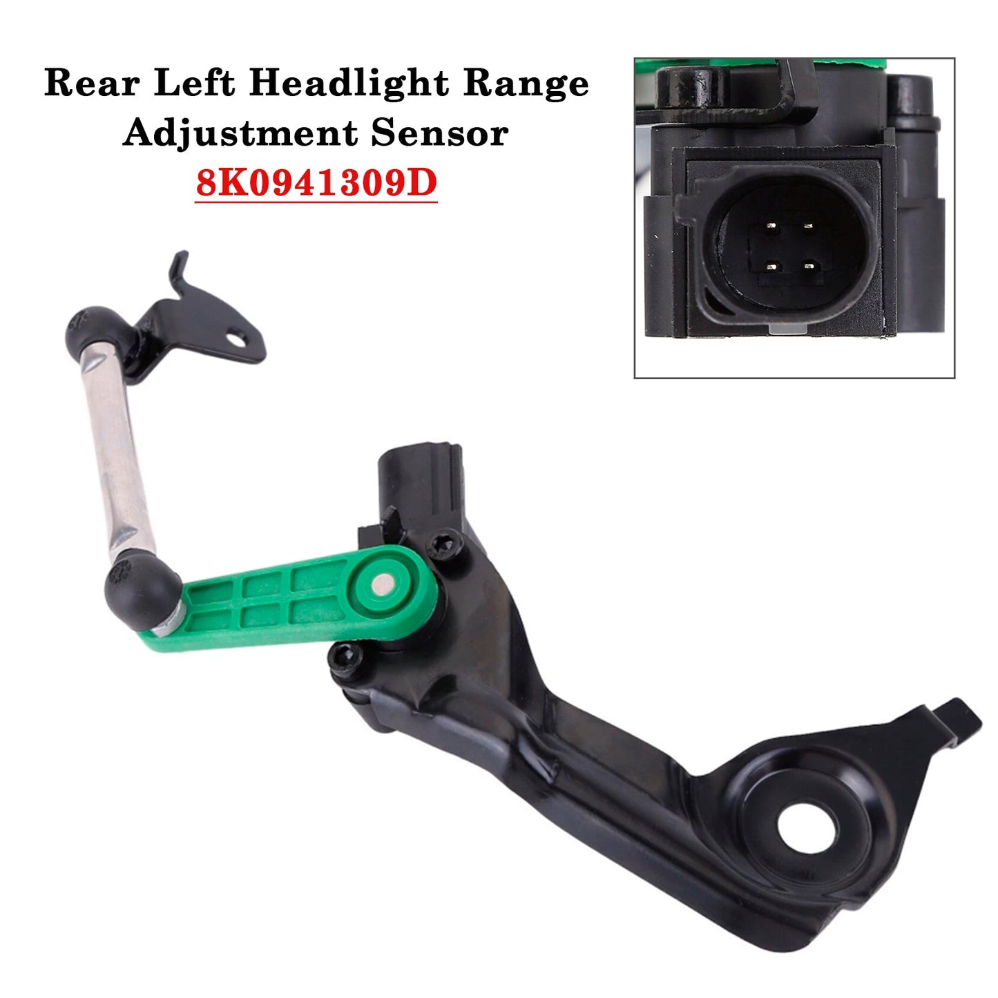 2007-2015 Audi A4 Headlight Range Adjustment Sensor Rear Left 8K0941309D