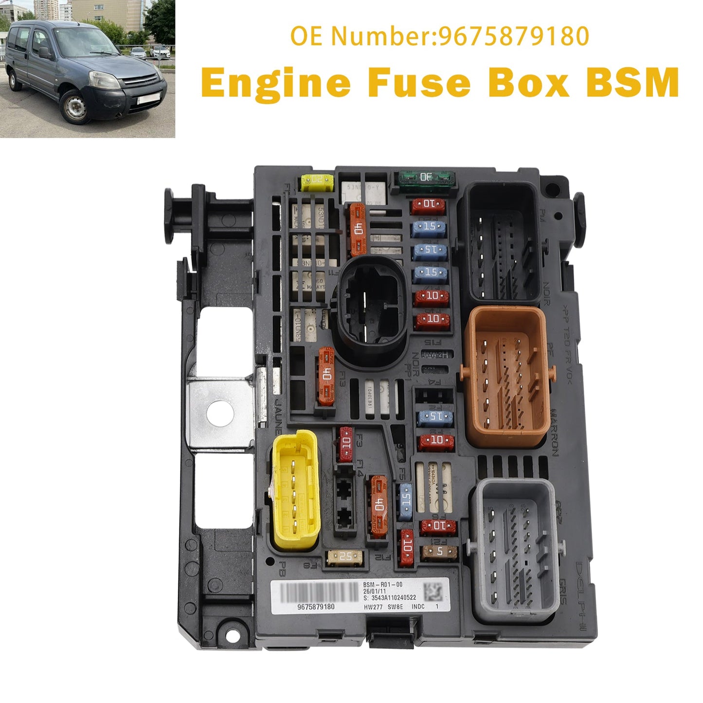 2008-2019 Citroen Berlingo 9675879180 Engine Fuse Box BSM