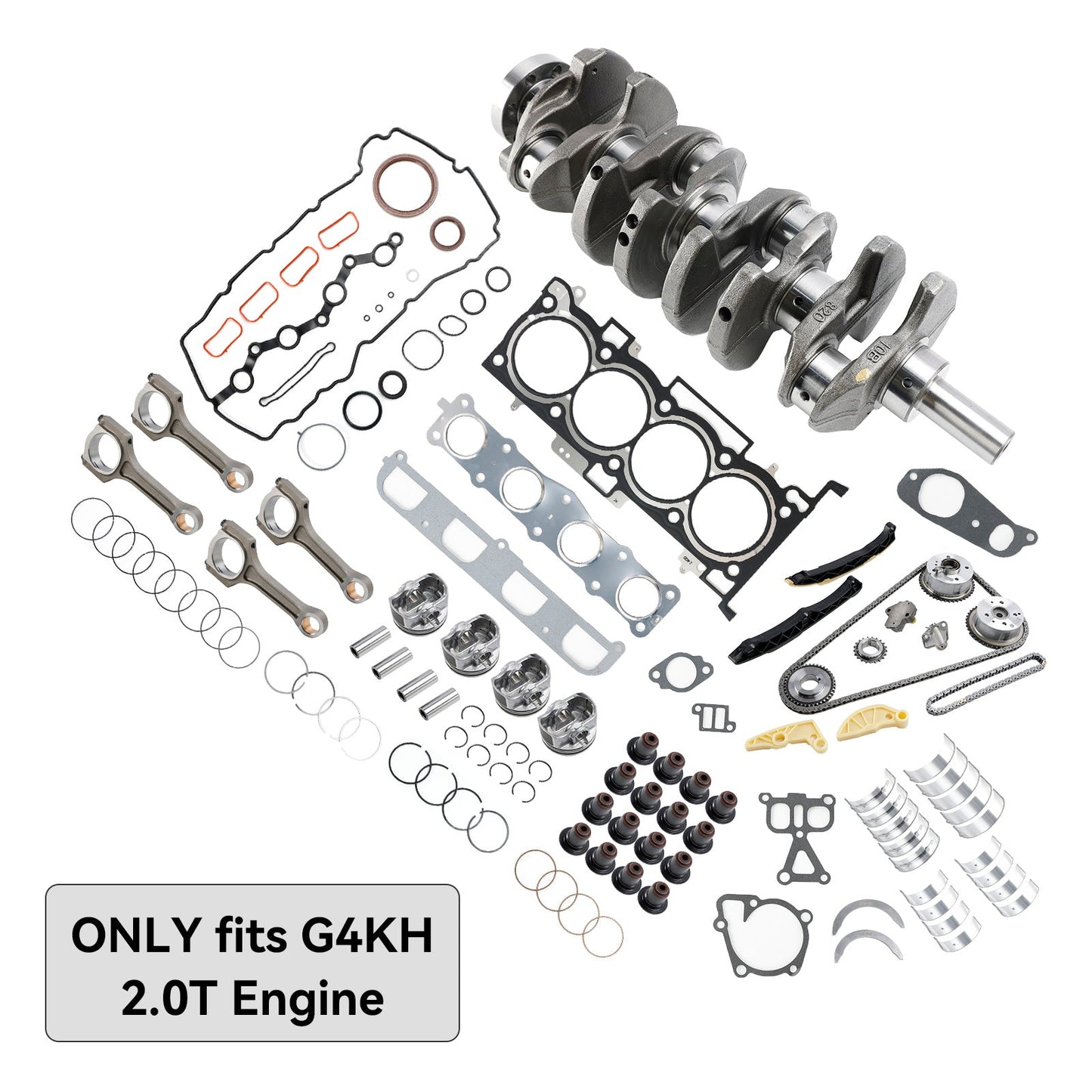 G4KH 2.0T Engine Rebuild Kit w/ Crankshaft Con Rods Timing Kit For Hyundai KIA