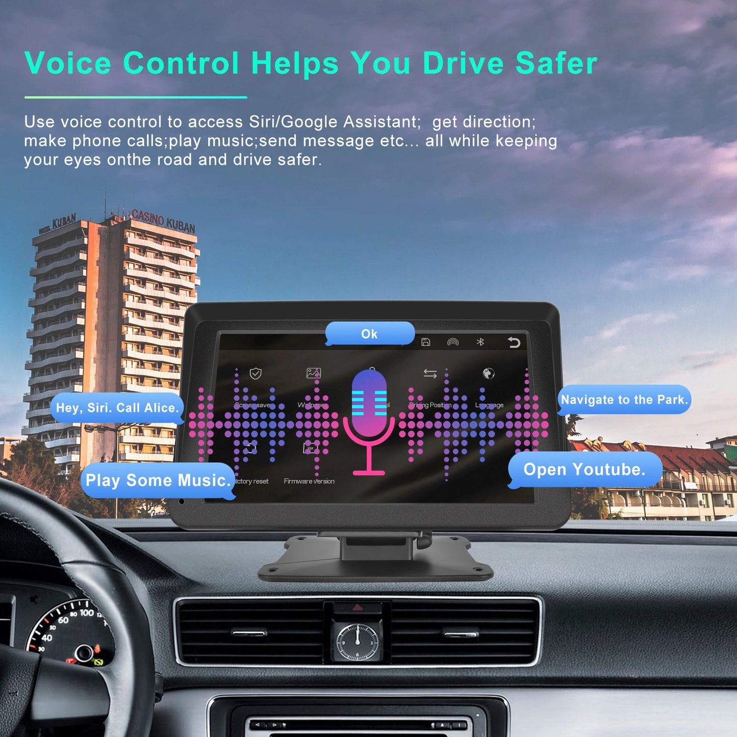 7-inch CarPlay Multifunction Player Auto Apple AirPlay Android Projection Camera