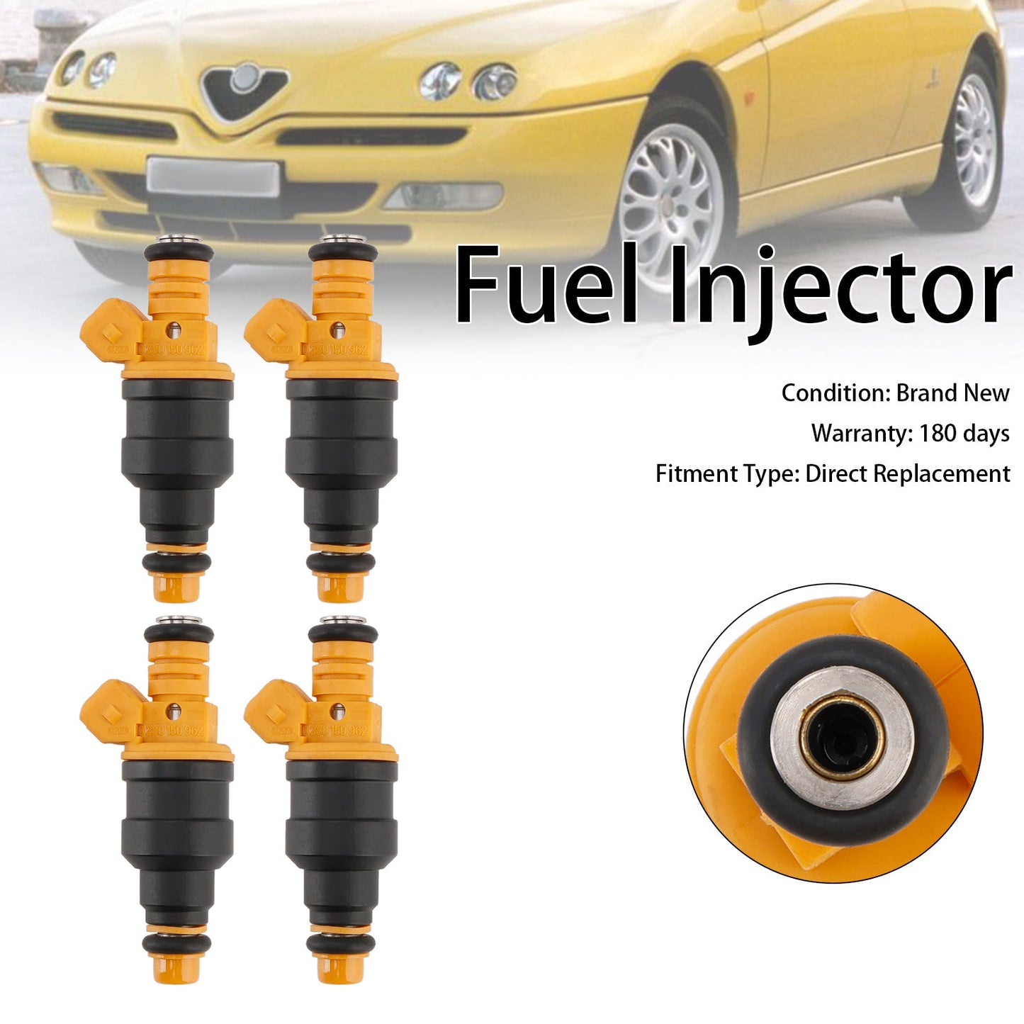 4PCS Fuel Injector 0280150962 Fit Opel Senator B 3.0L 1988-1993 93208787