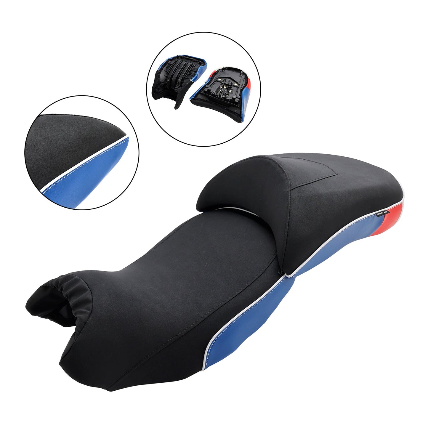 2014-2018 BMW R1200GS/GS ADV Complete Cushion Rider Passenger Seat Blue