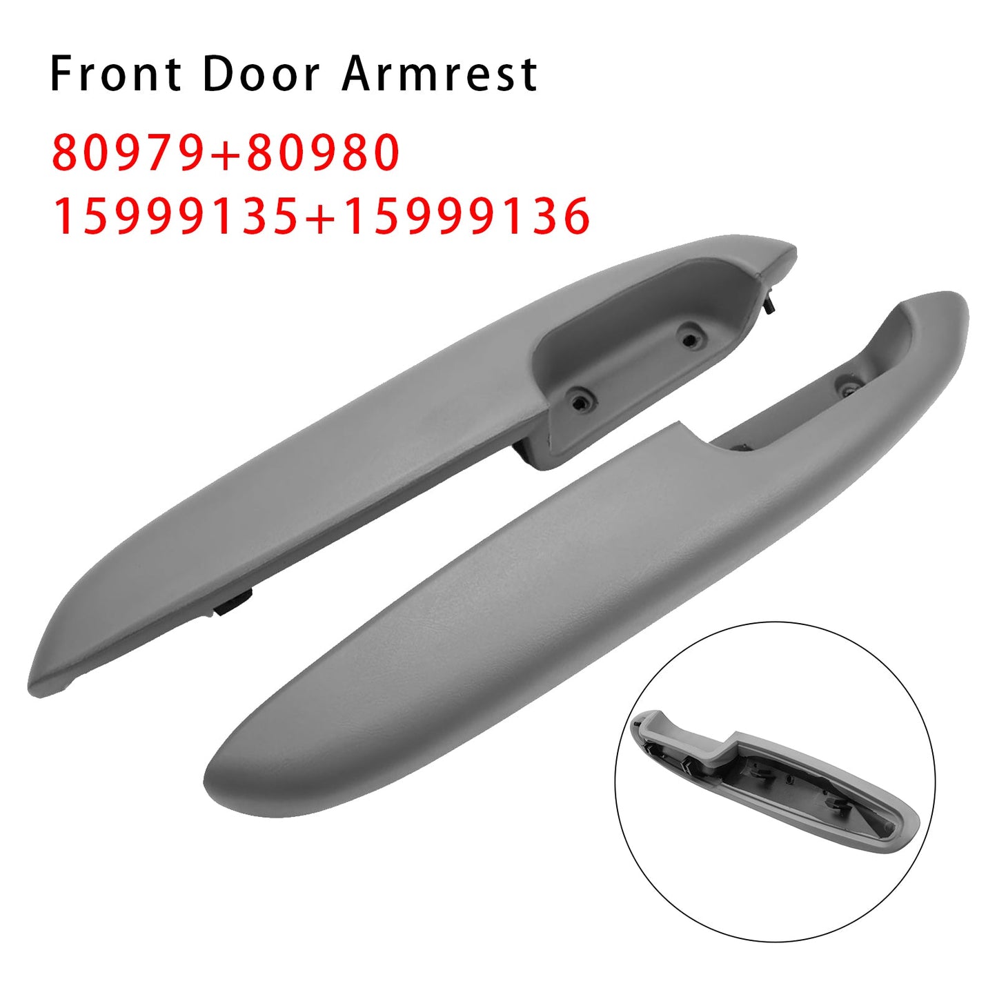 1995-2000 GMCC/K2500 Pickup 2PCS Front Door Arm Rests 80979 15999136