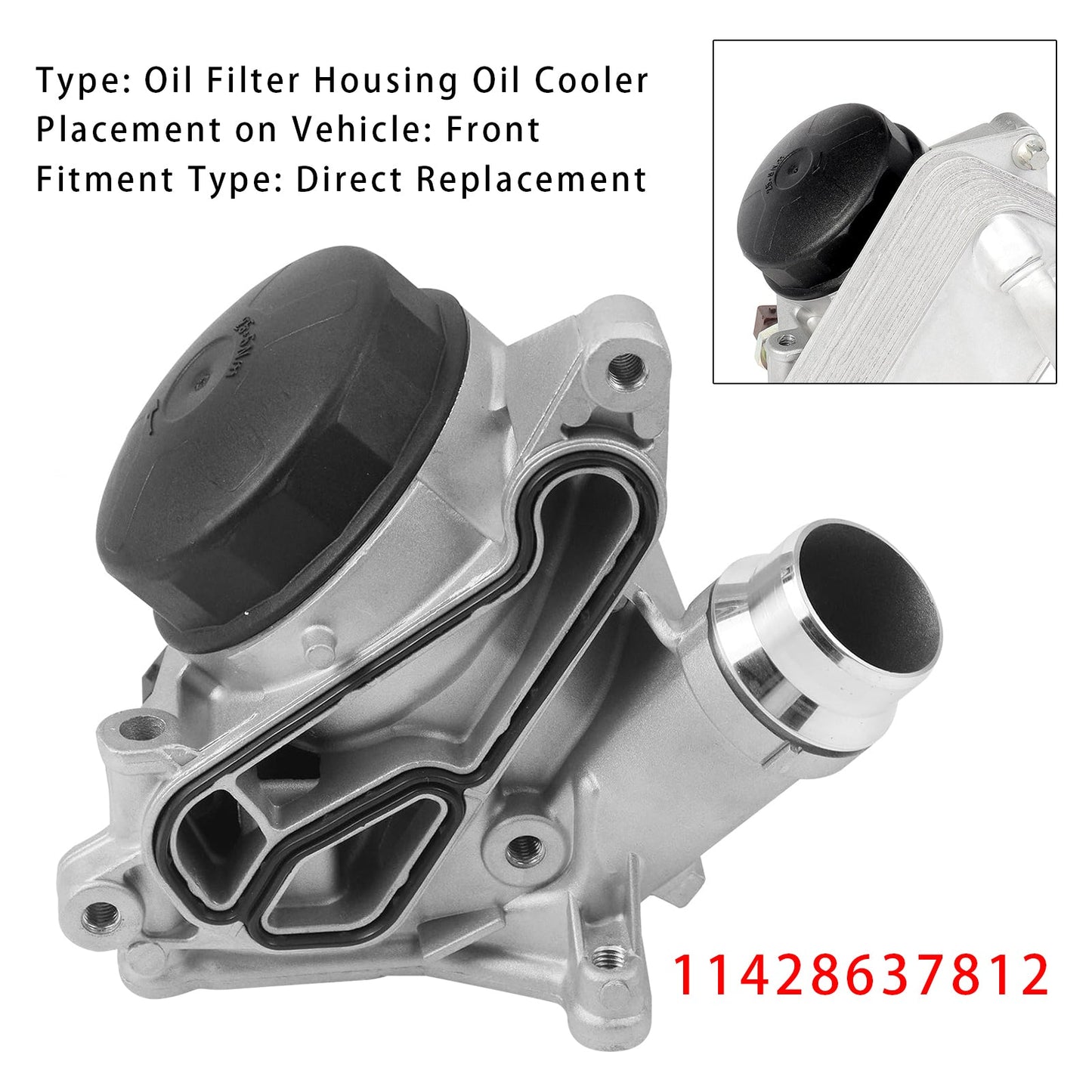 2013 BMW 328i xDrive Base Sedan 4-Door Engine Oil Cooler Oil Filter Assembly 11428637812