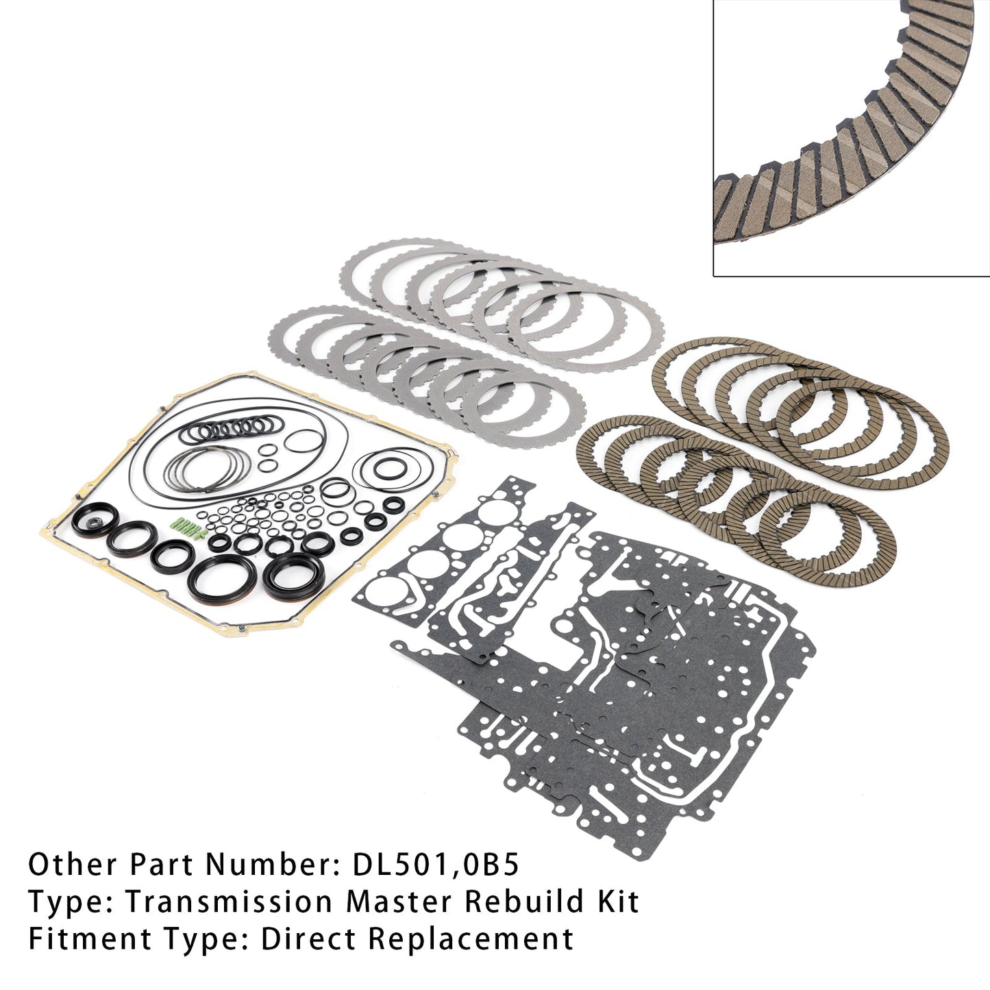 2011-2016 AUDI A6 2.0L 2.8L 3.0L 4.0L 0B5 DL501 Transmission Master Rebuild Kit