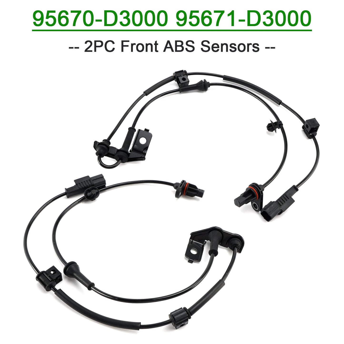 2PC Front ABS Sensors for Hyundai Tucson TL 2015-2021 95670-D3000 95671-D3000