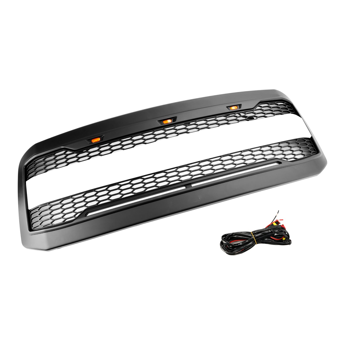 Front Bumper Grill Grille W/ LED Fit Ford F250 F350 2005-2007 Super Duty