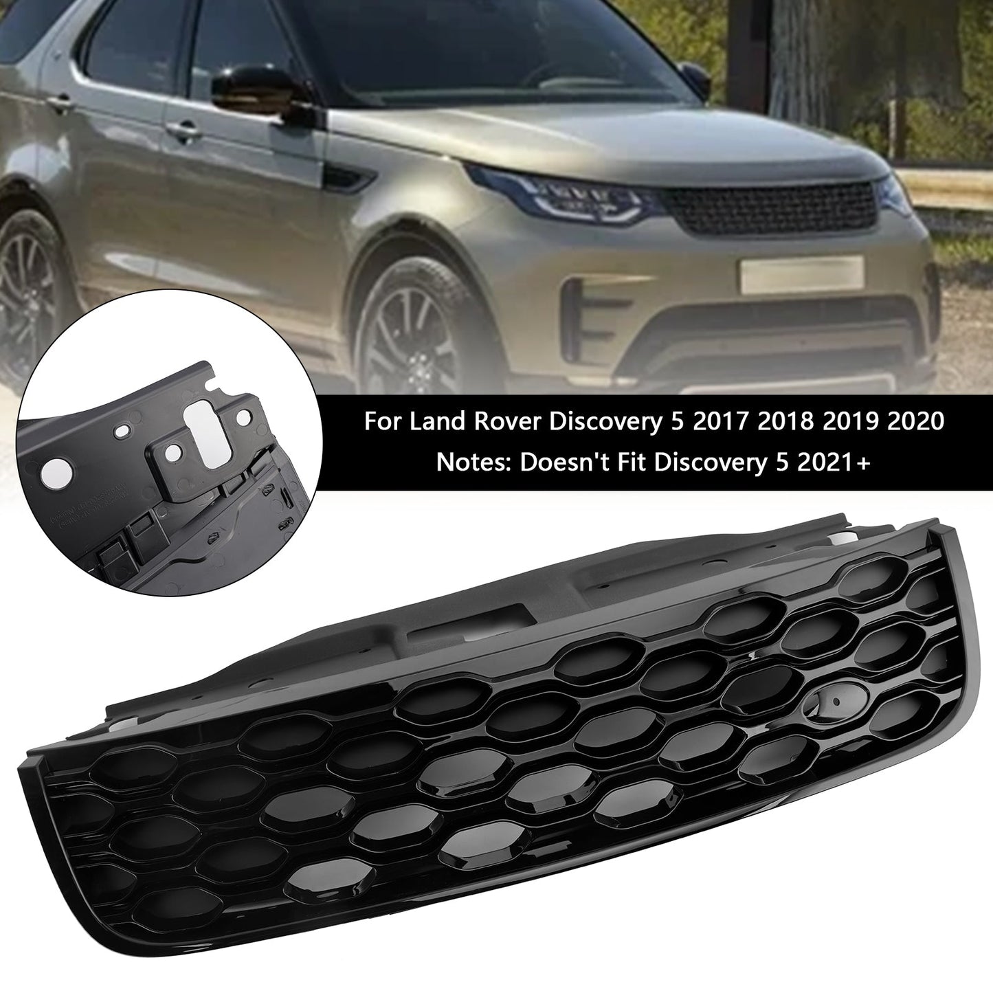 2017-2020 Land Rover Discovery 5 L462 Front Bumper Grill Grille Black