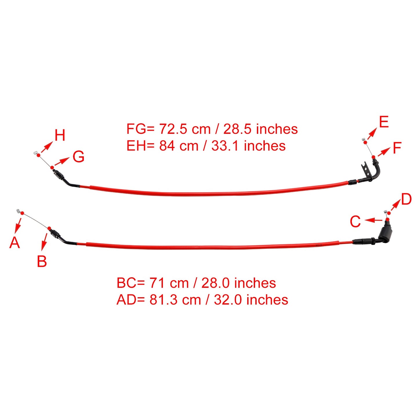 2011-2023 Suzuki GSXR600 GSXR750 Throttle Cable Wire Red